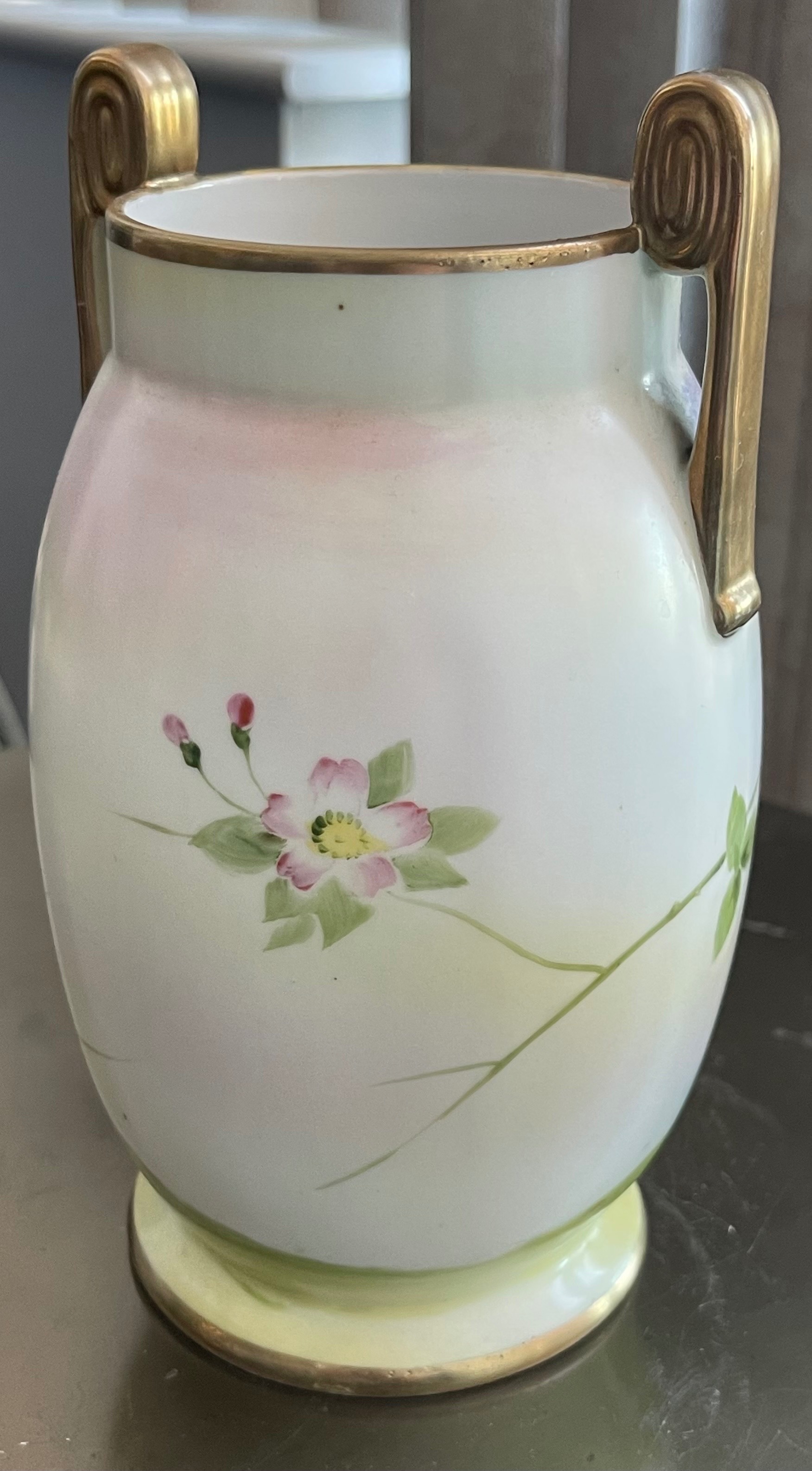 Antique Hand-Painted Nippon Bird Vase (7.25") - photo 2