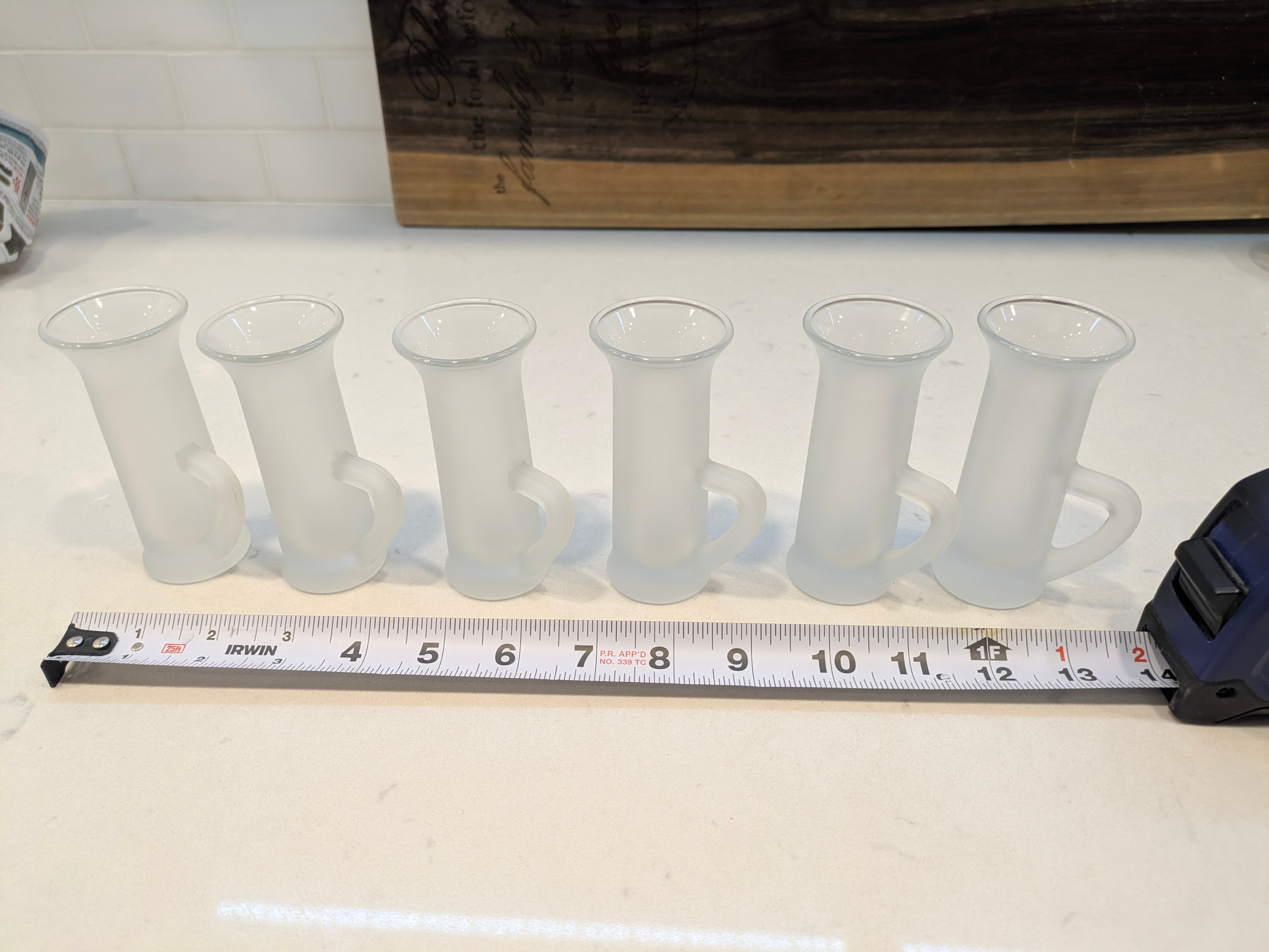 Set of 6 Frosted Glass Shot glasses