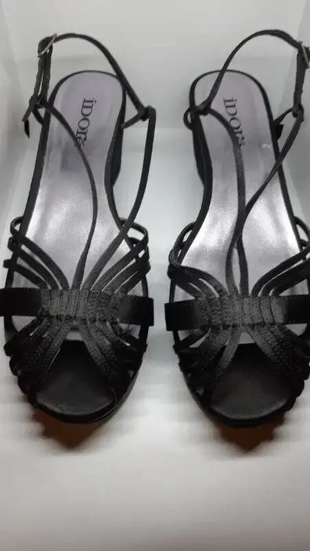 Black Satin Sandals - photo 5