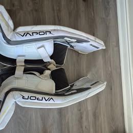 Bauer Vapor X5Pro Senior Large 35+1 All White Goalie Pads - photo 4