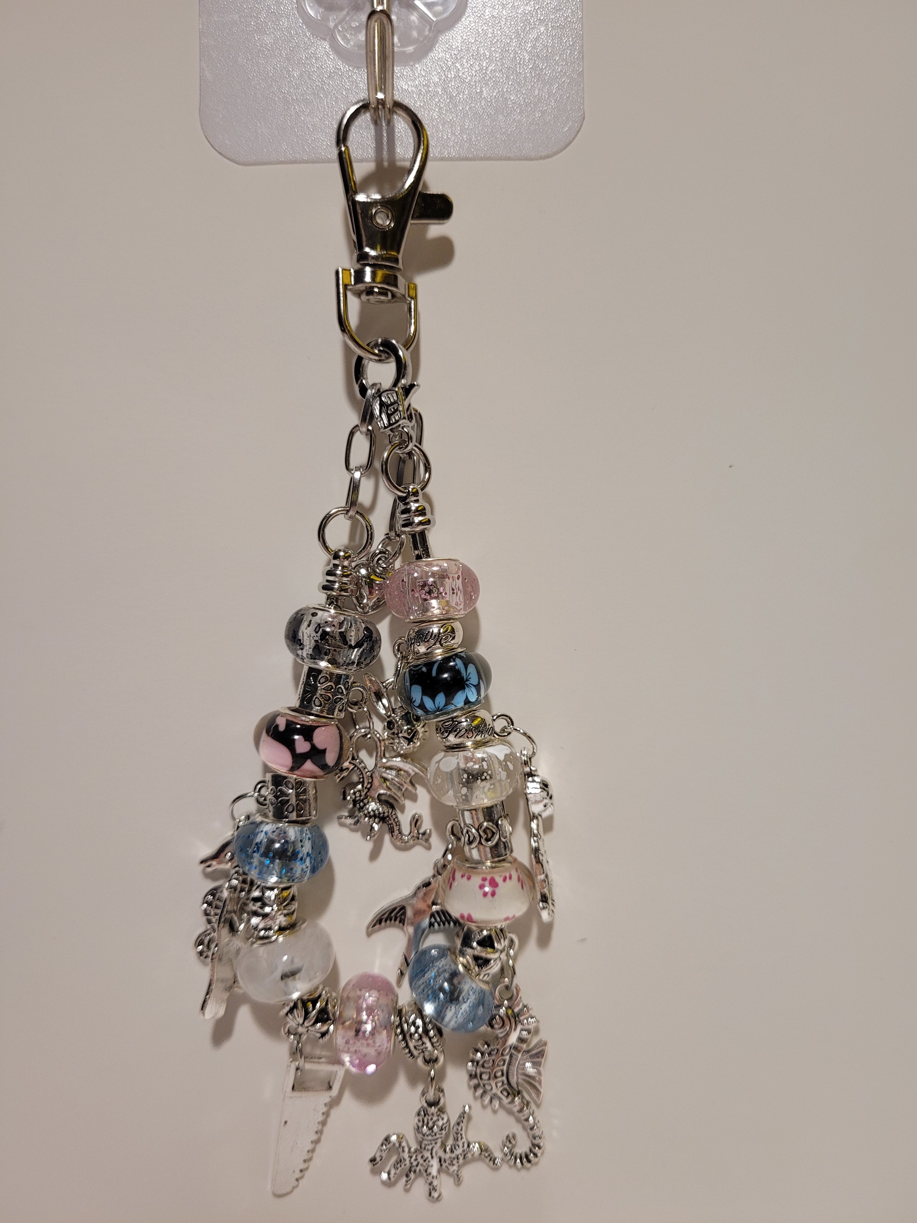 Handmade Beaded Charm Keychain - photo 2