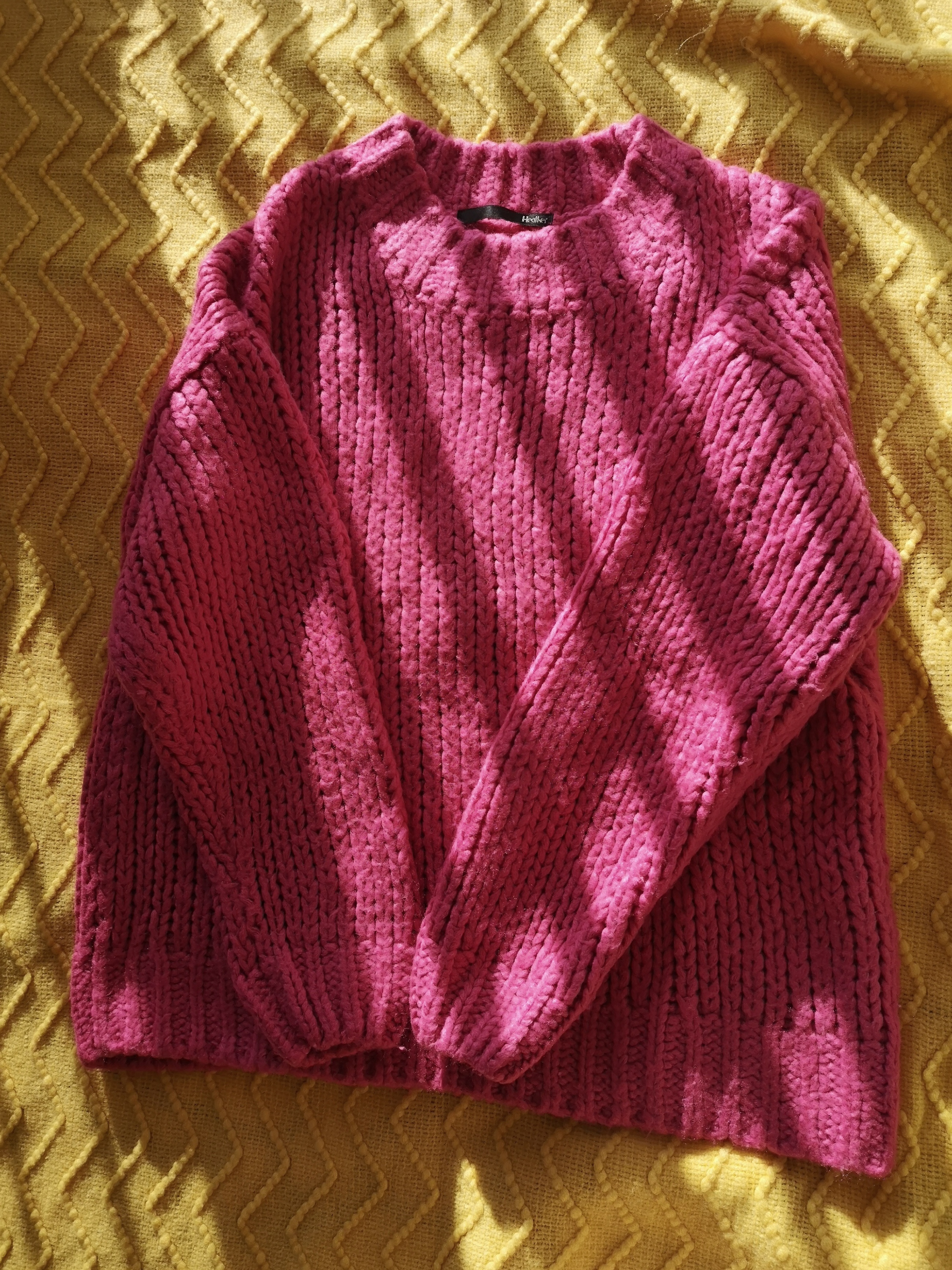 Japan Brand Pink Chunky Knit Sweater - Size F - photo 4