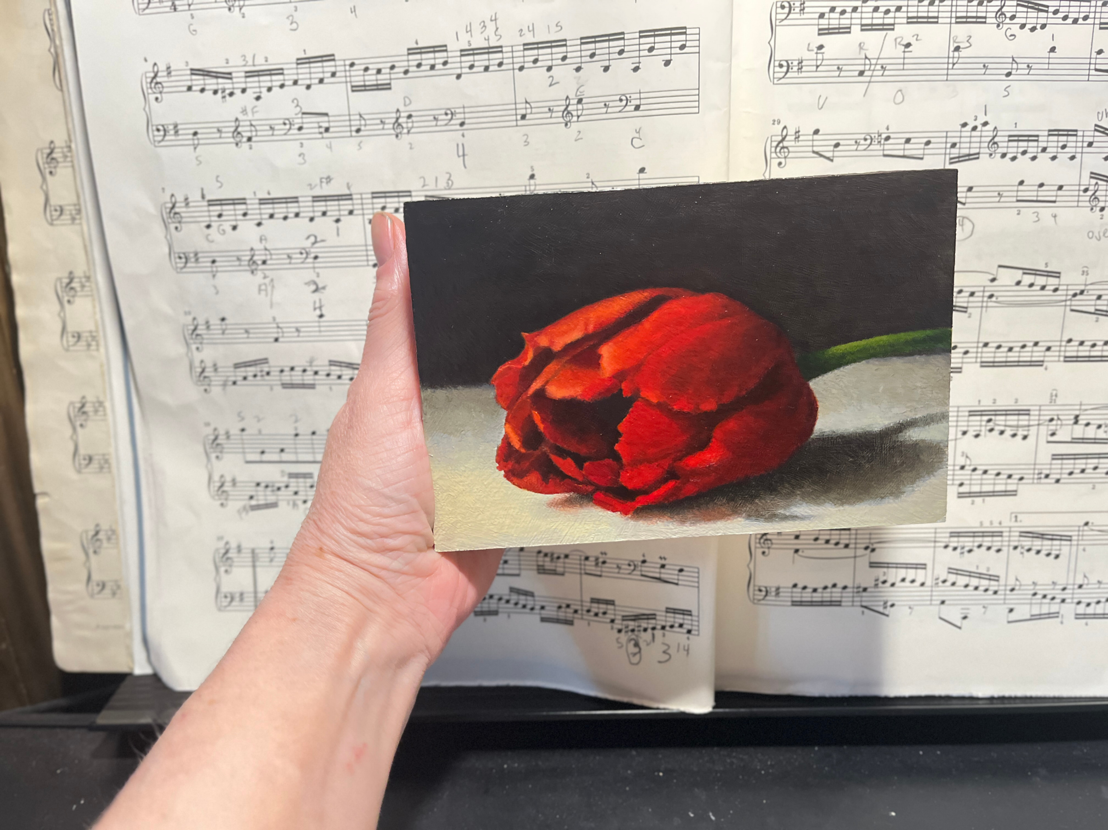 Original Oil Painting | Red Tulip - photo 2