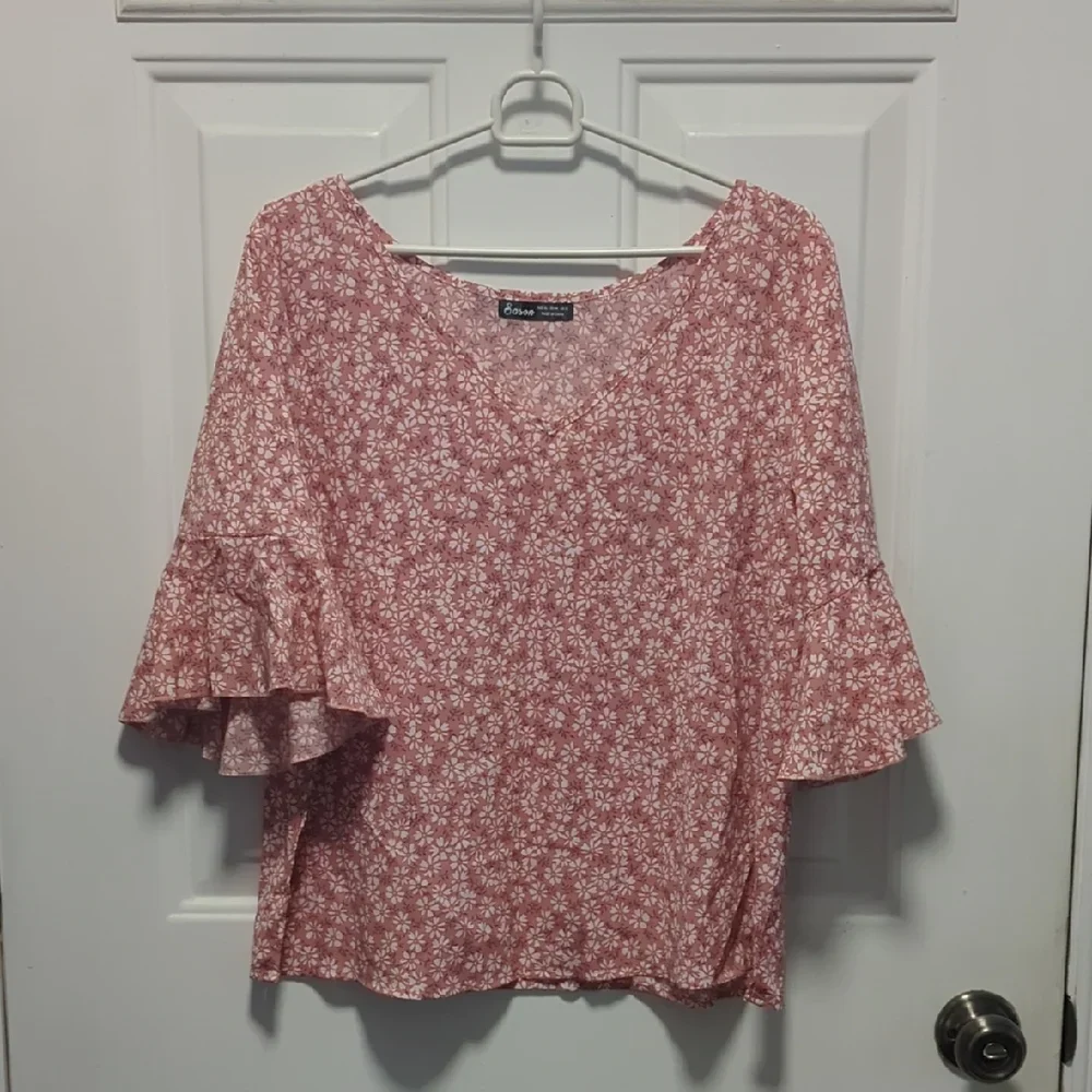 Sason Floral Bell Sleeve Blouse XL