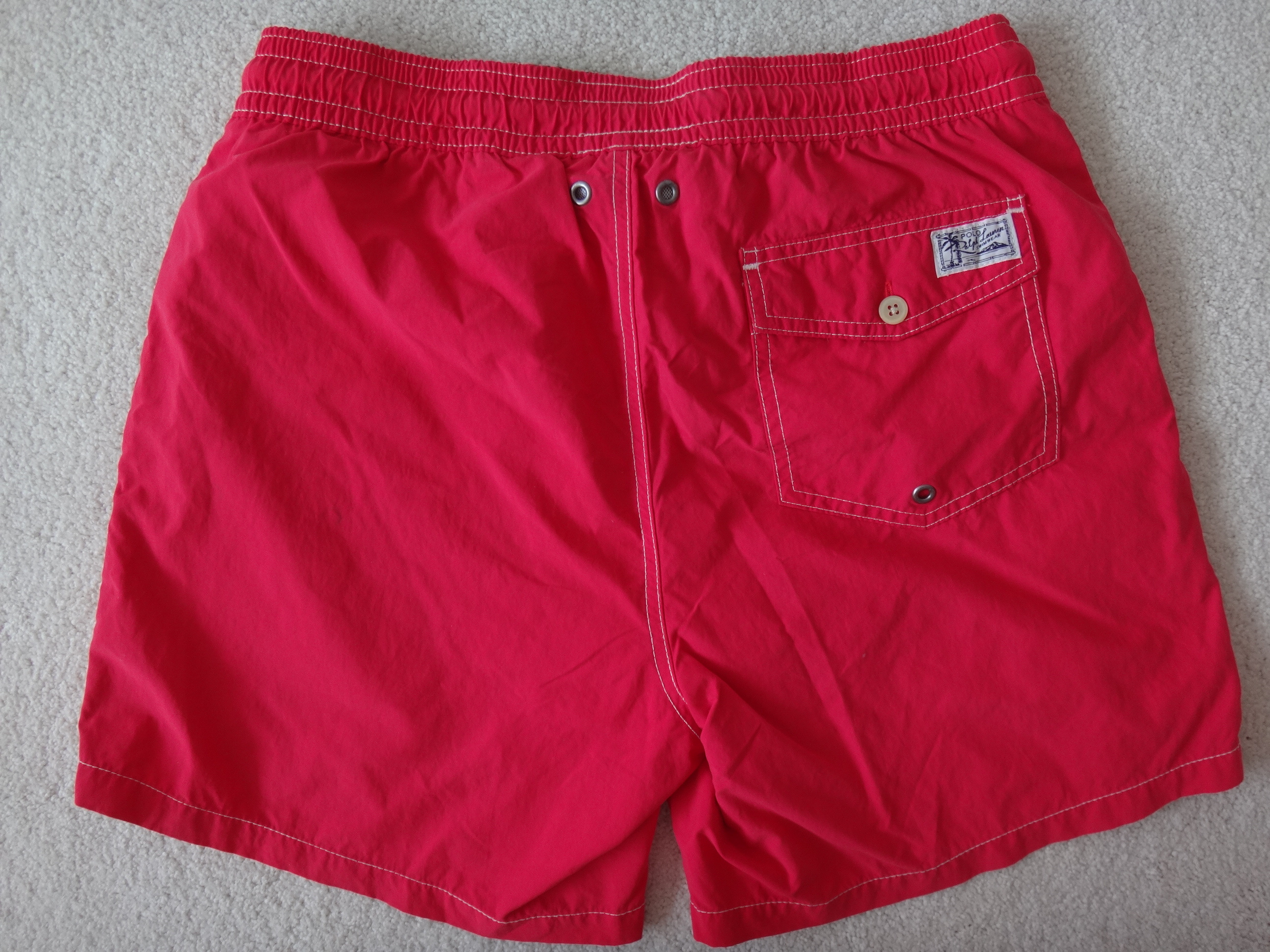 ✅♻️POLO🏇RALPH LAUREN Men's Medium 31/34 Red Swim Trunks Shorts - photo 5