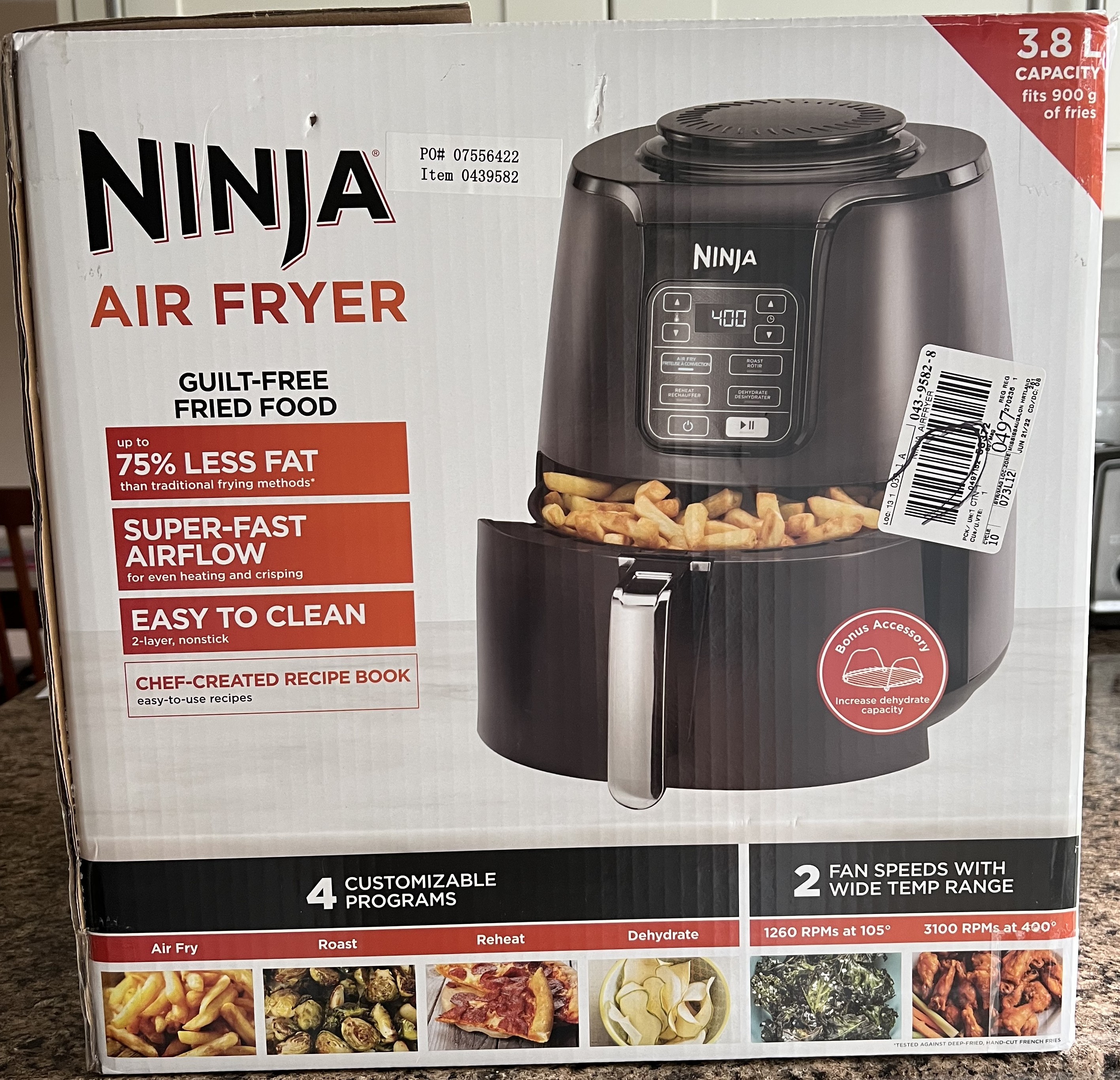 NINJA AF101C Air Fryer 3.8L