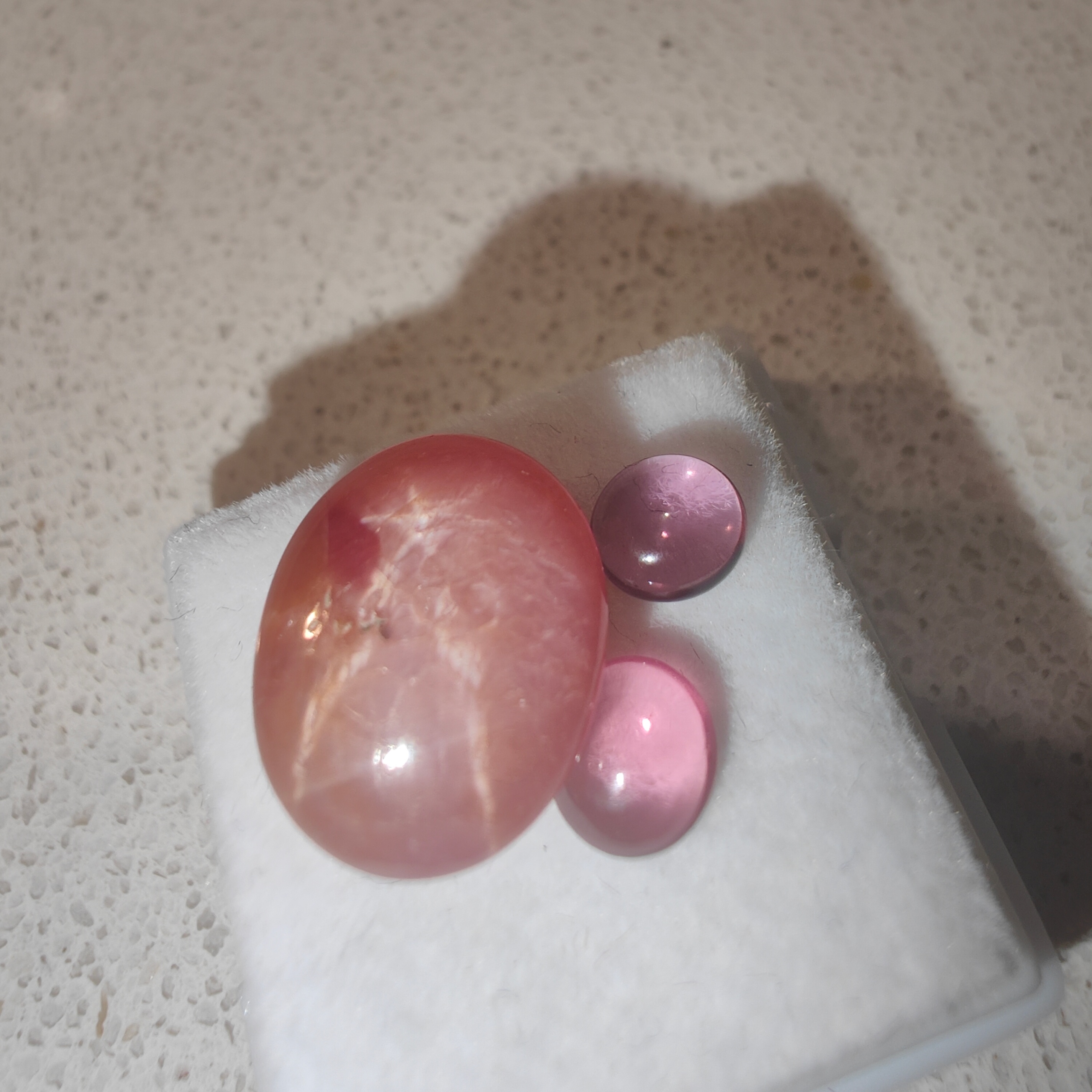3 RARE Padparadscha Sapphire Stars - 13.075 carats