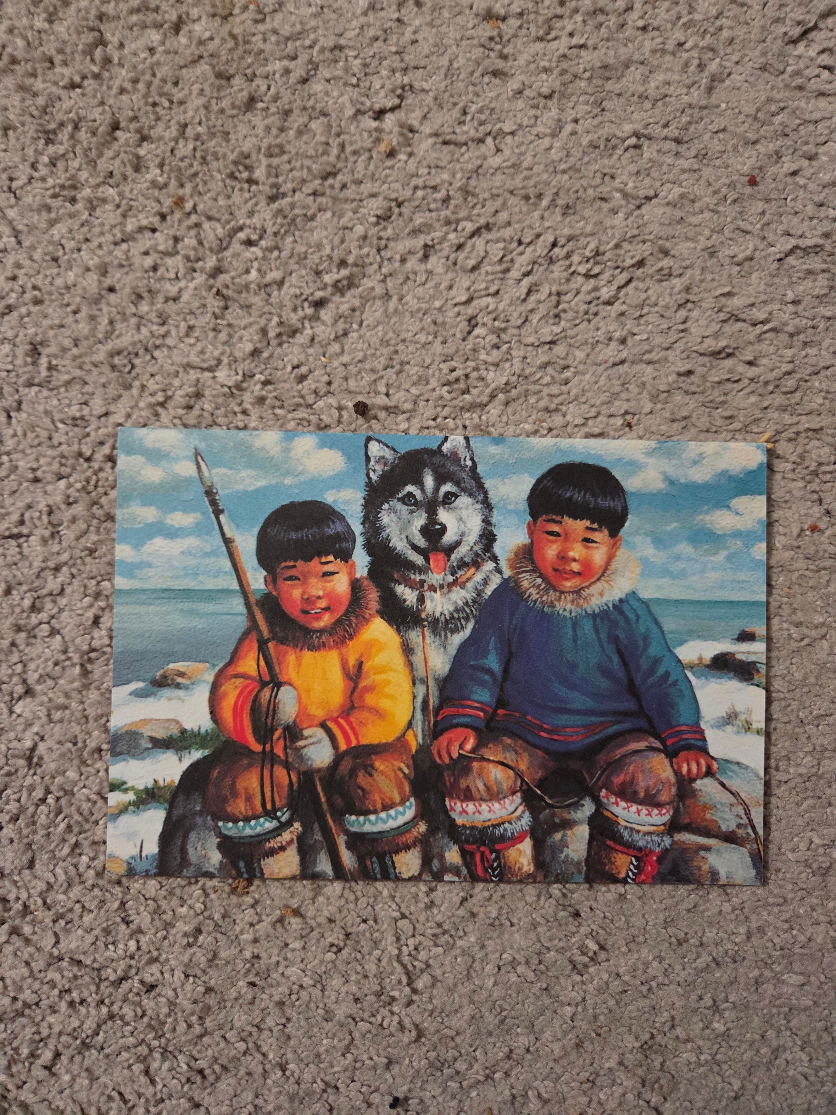 Vintage Nori Peter Art Postcard, "Threesome",  Amnesty Intl.