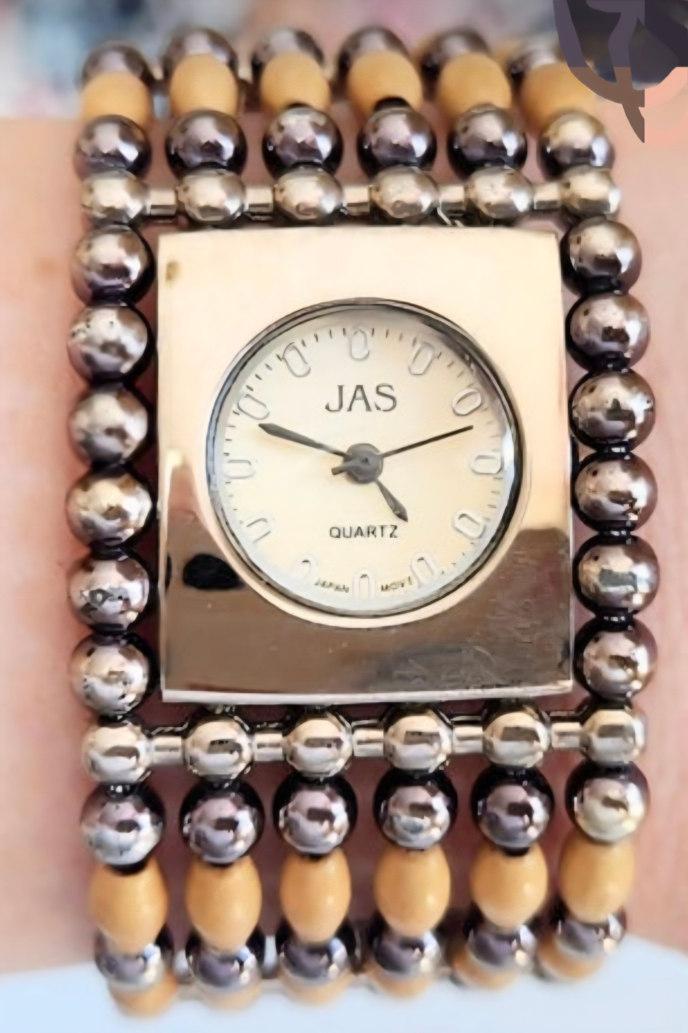 JAS Quartz Beaded Bracelet Watch - photo 4