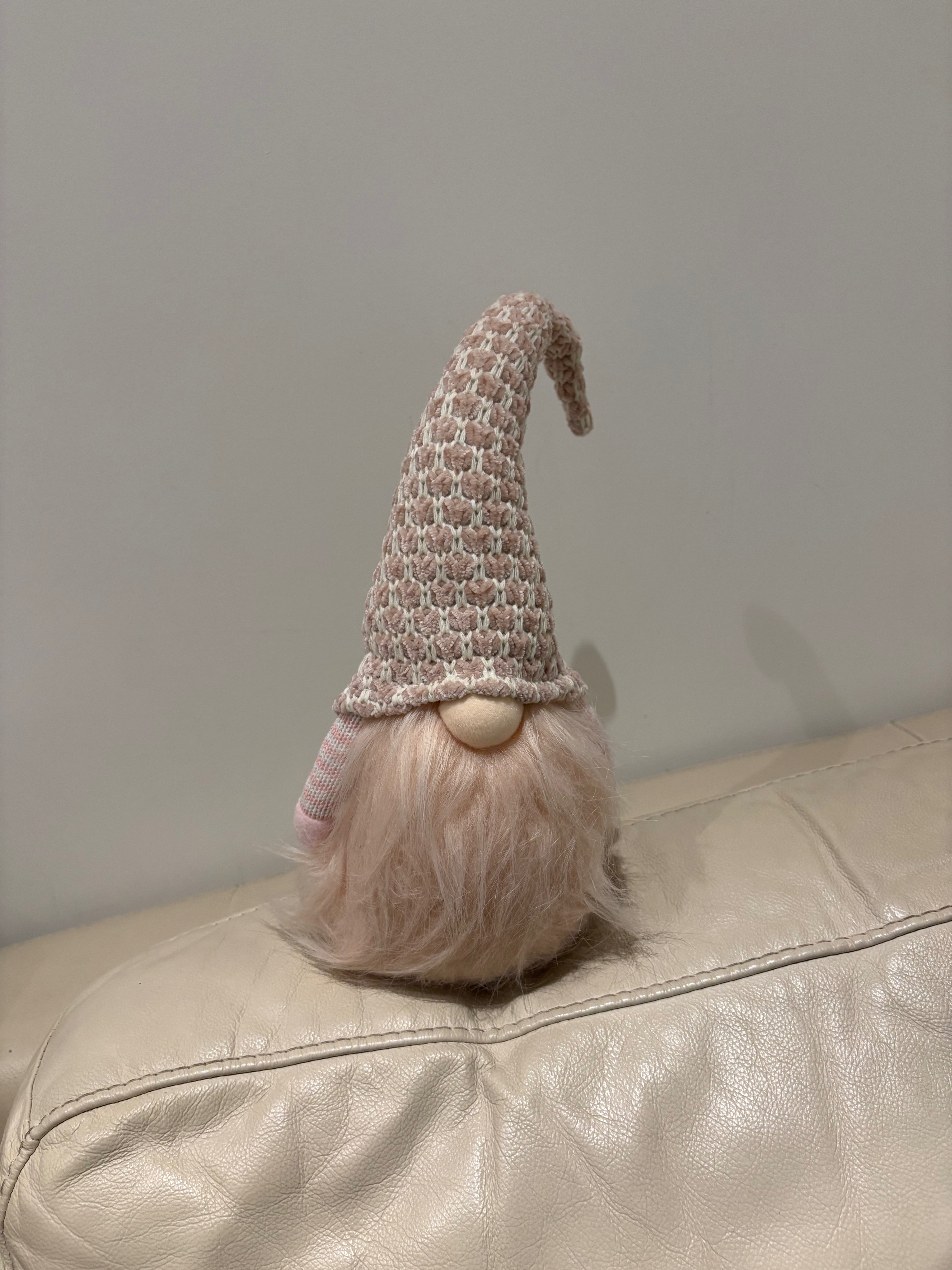 Weighted Pastel Gnome 40cm Pink Knit Hat Decor - photo 2