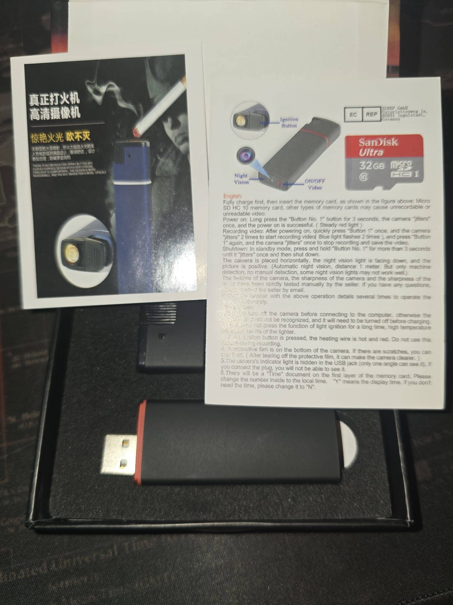Electric Lighter with SpyCam
