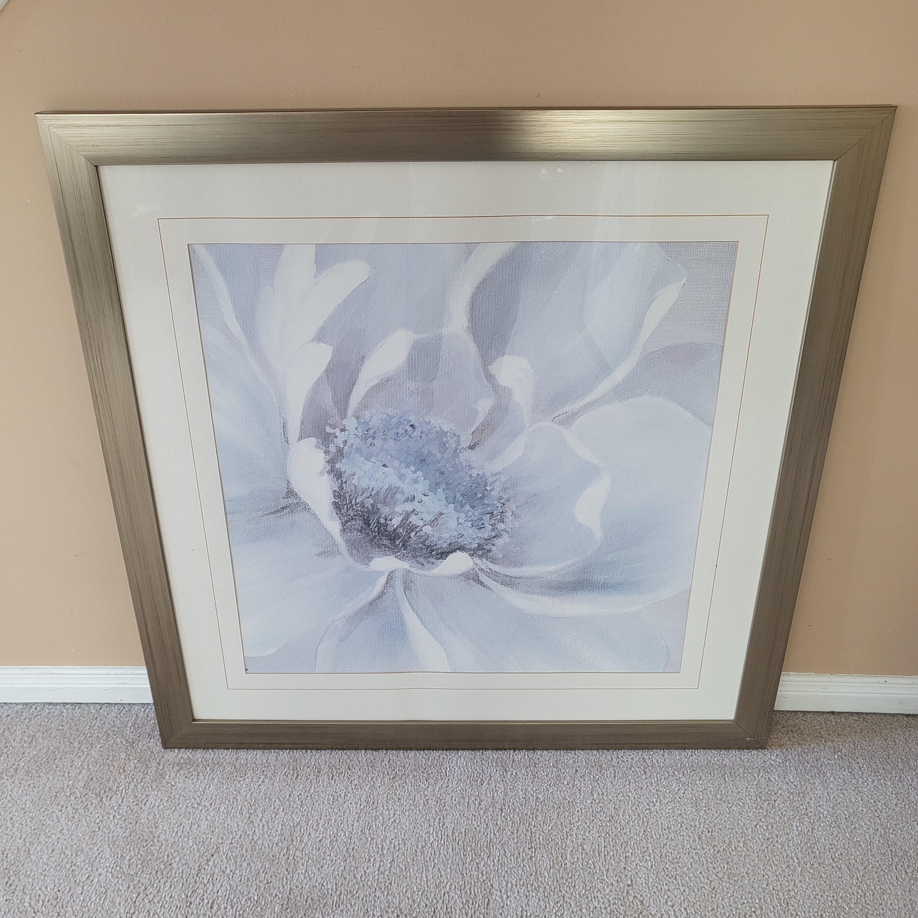Great Condition 2 Large Pastel Flower Canvases - South Ajax - photo 2