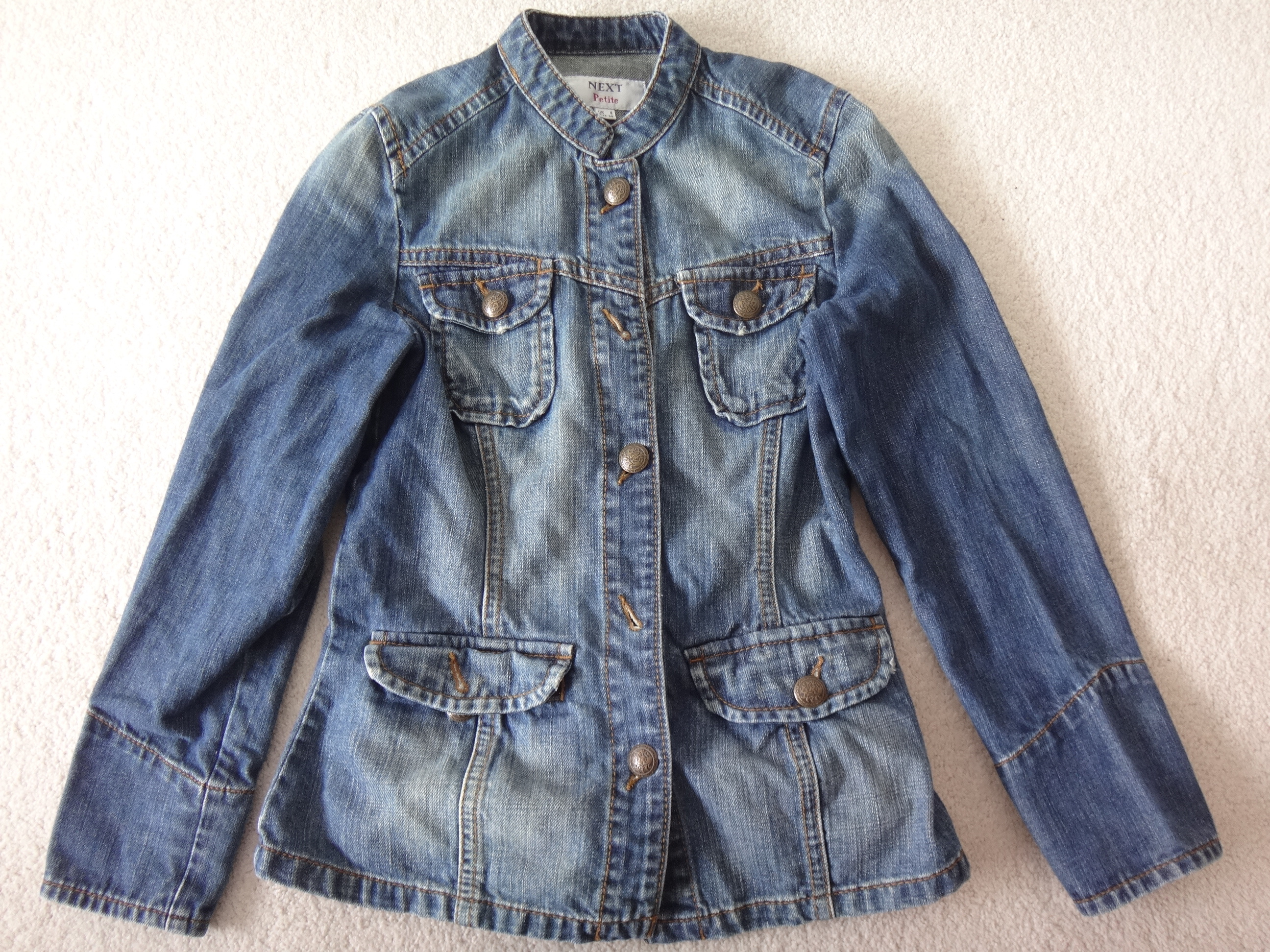 ✅♻️NEXT Petite UK 8/EU 36 Girls Ladies Women's Long Jeans Jacket