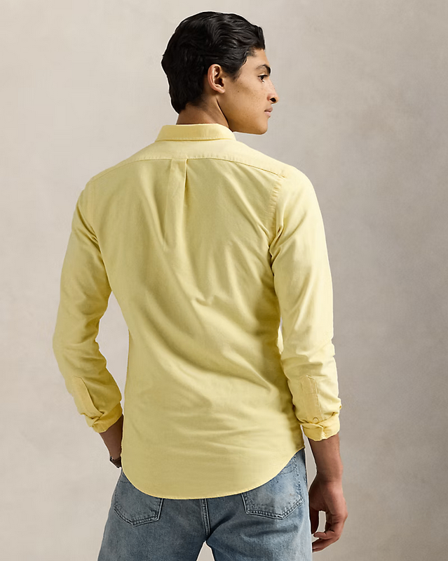 ✅👍🆕POLO 🏇 RALPH LAUREN Men's Small Slim Fit Yellow Oxford Shirt - photo 4