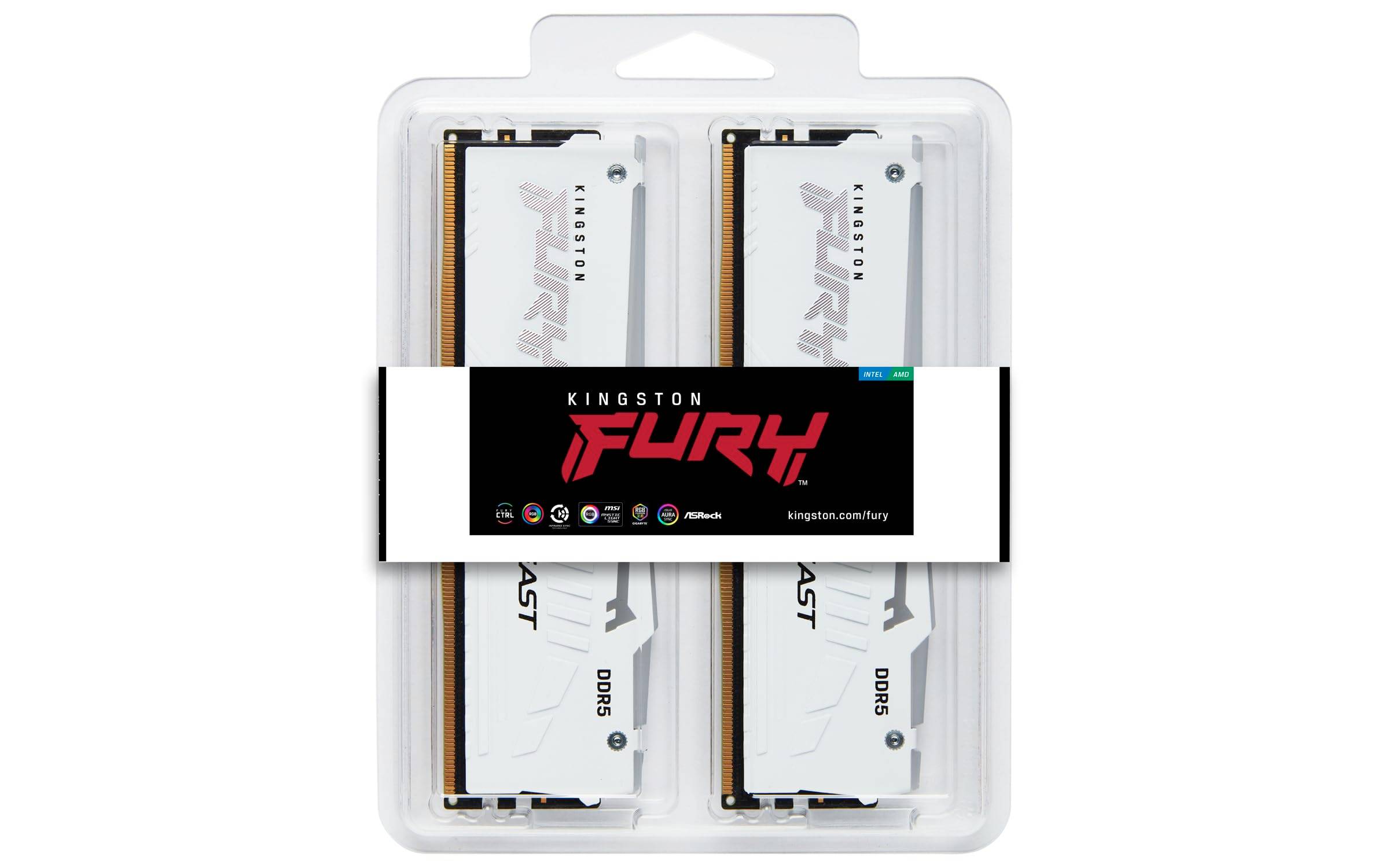Kingston Fury Beast 32GB DDR5 6000MHz CL30 (2x16GB) White - photo 4