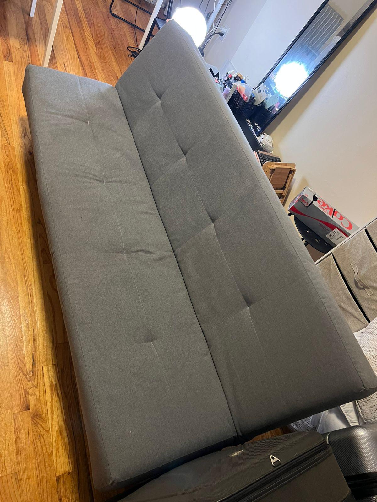 BALKARP Sleeper sofa, Vissle gray