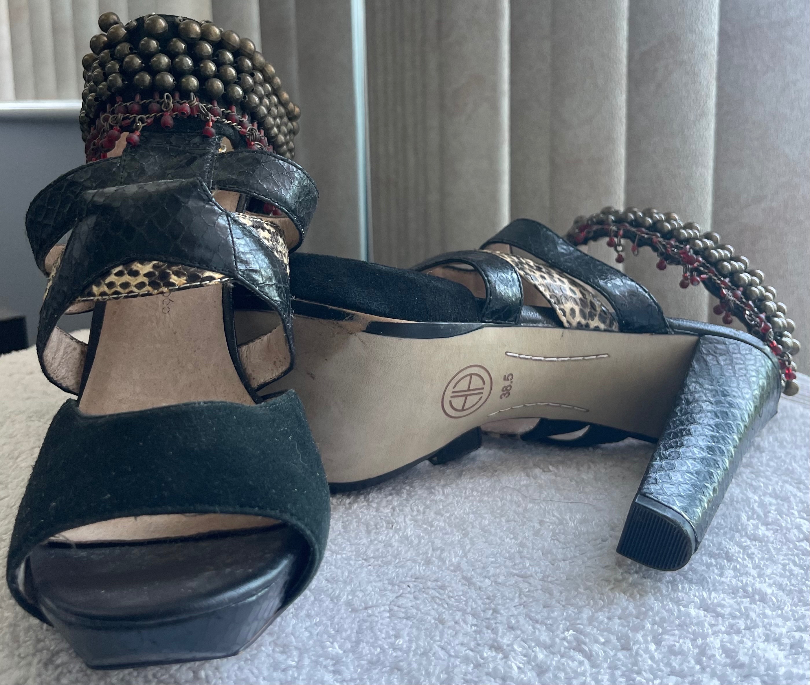 House of Harlow Beaded Snakeskin Heels (Size 8) - photo 3