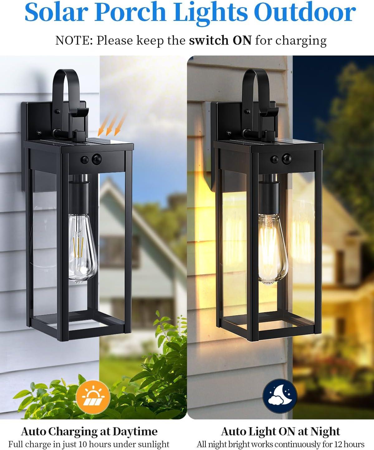 17" Solar Porch Light, Outdoor - photo 2