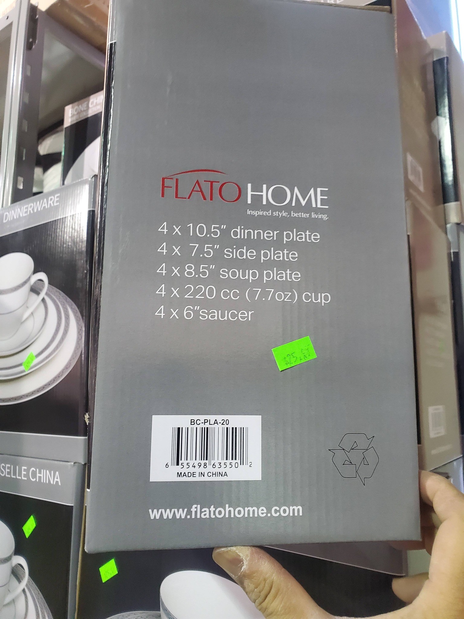 Flato Bone China Dinnerware Set – 20 Pieces - photo 5