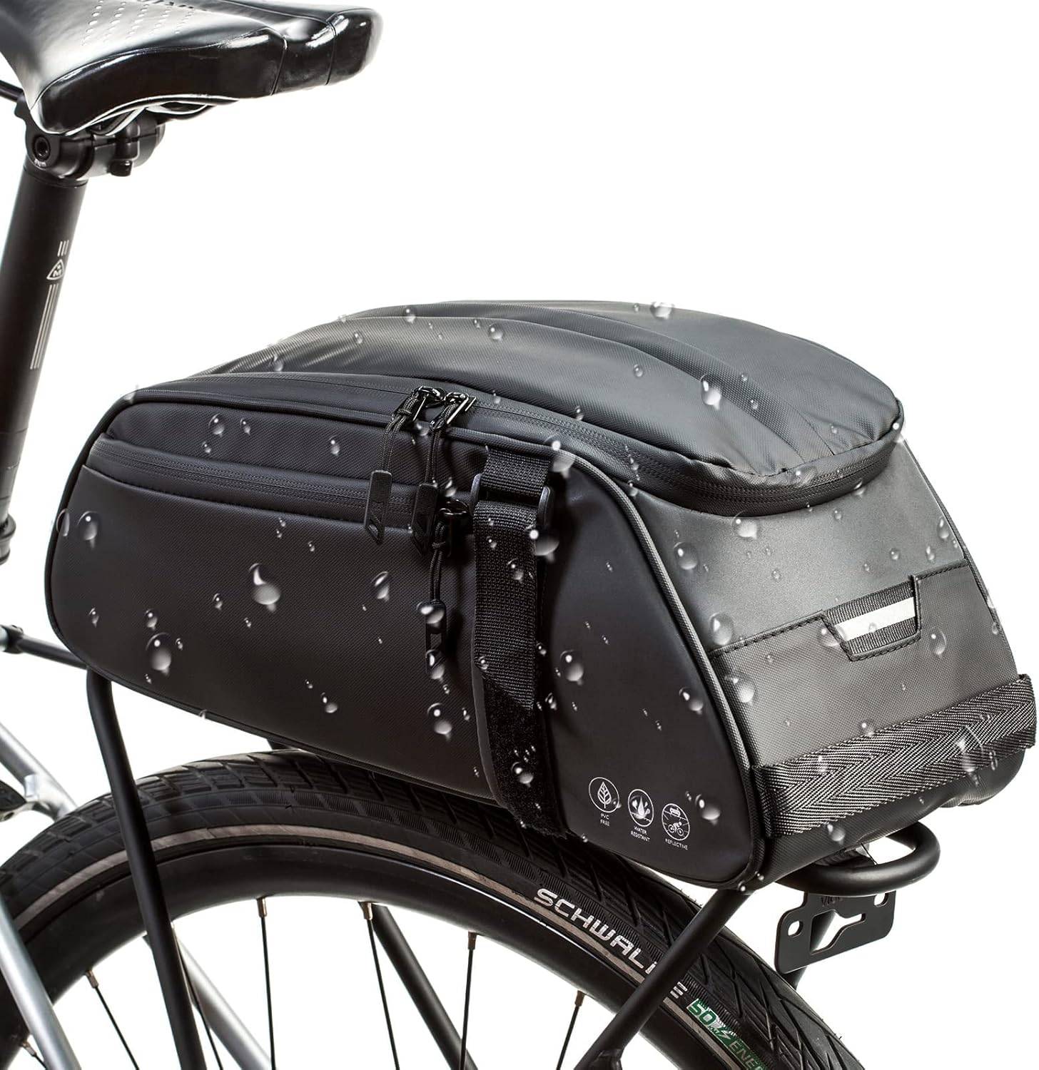New Bike Bag Reflective Bicycle Pannier Rack  or Cross Body Bag