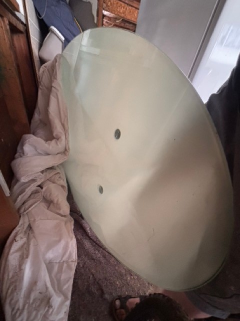 Large Frosted Glass Dining or Office Table - photo 3