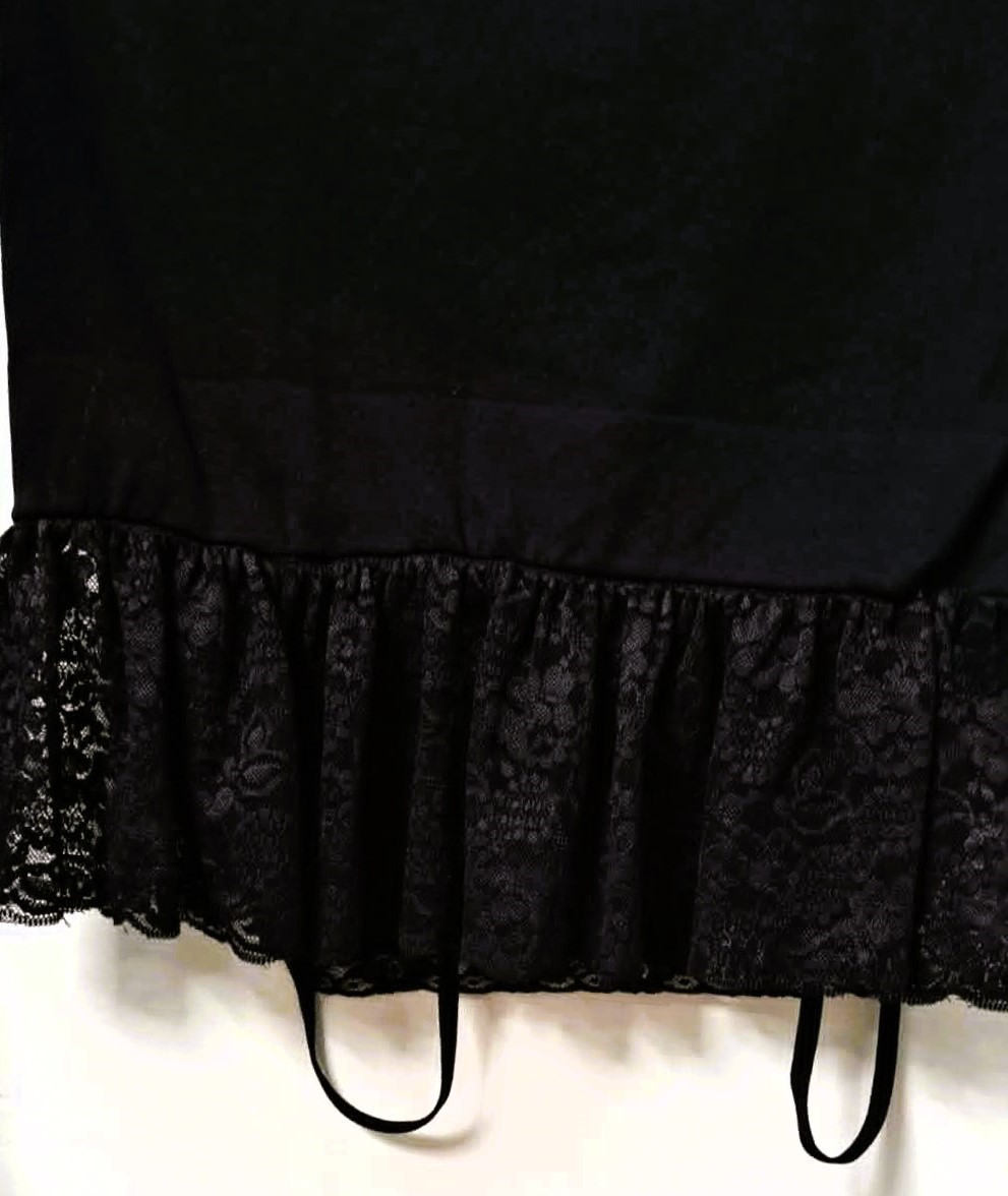 New Seamless Bodycon Stretch Slip Dress Extender Floral Lace - photo 4