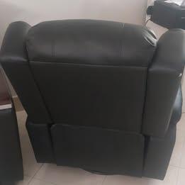 Lamentin Faux Leather Swivel Rocker Recliner - photo 2