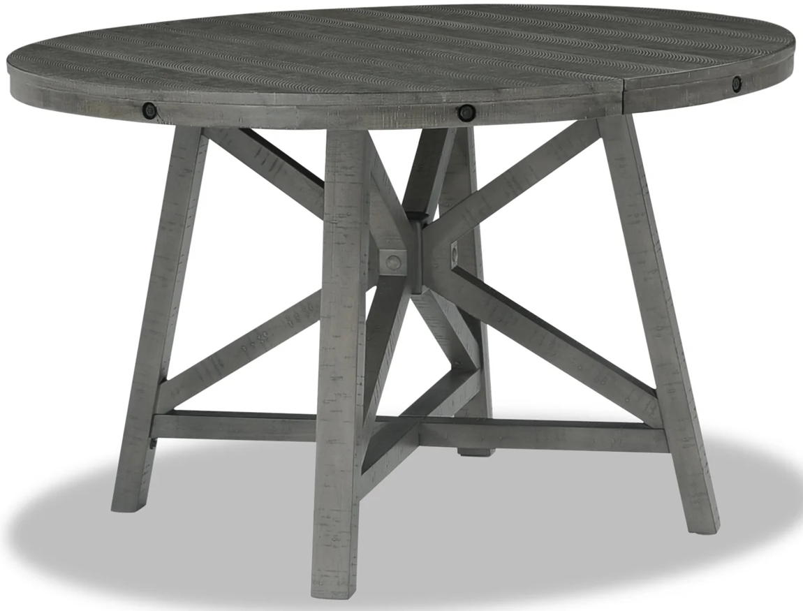 5pc Dining set with Table (Trestle Base), Leaf & 4 Chairs