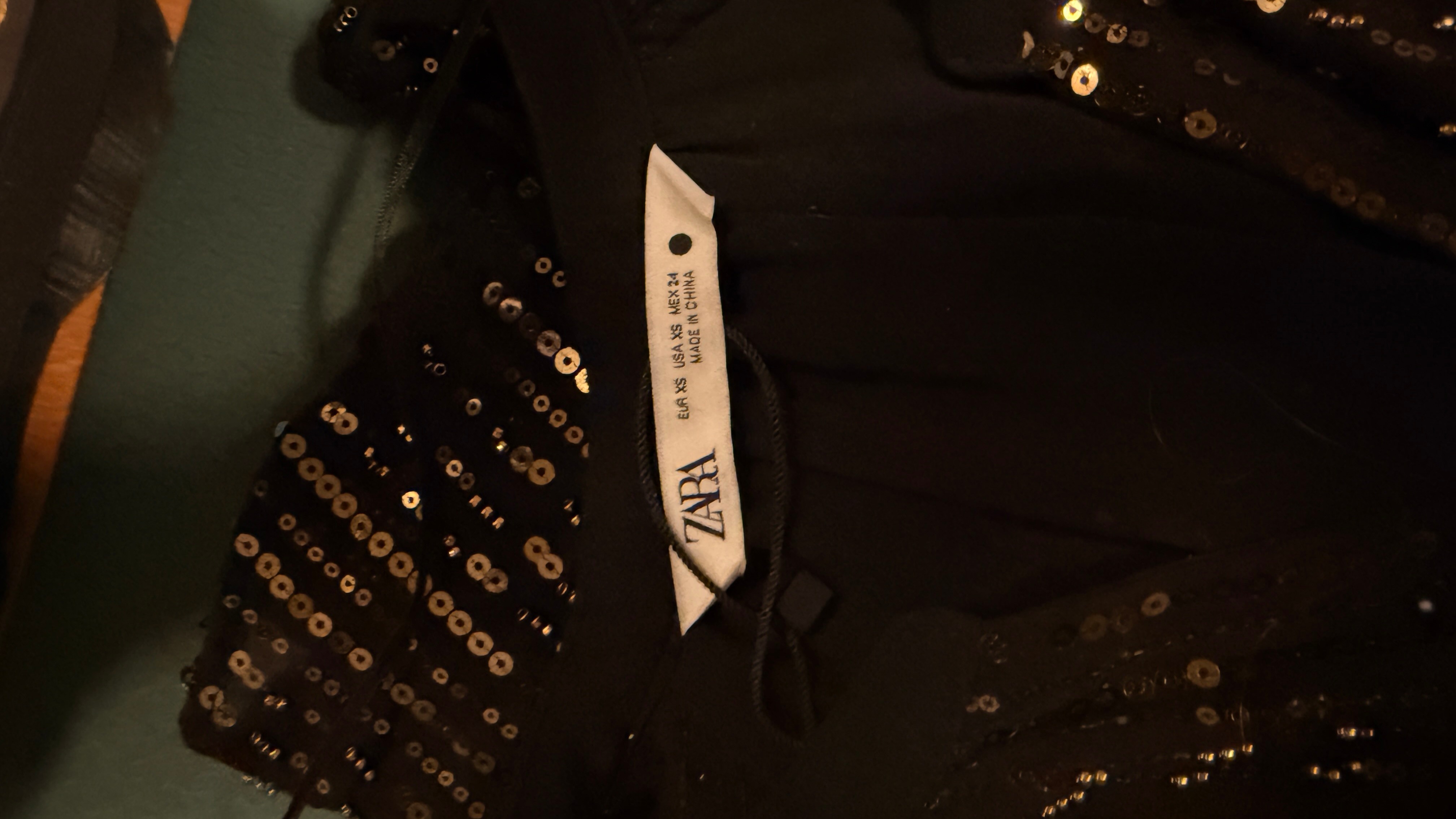 Zara Black Sequin Midi Dress - photo 3