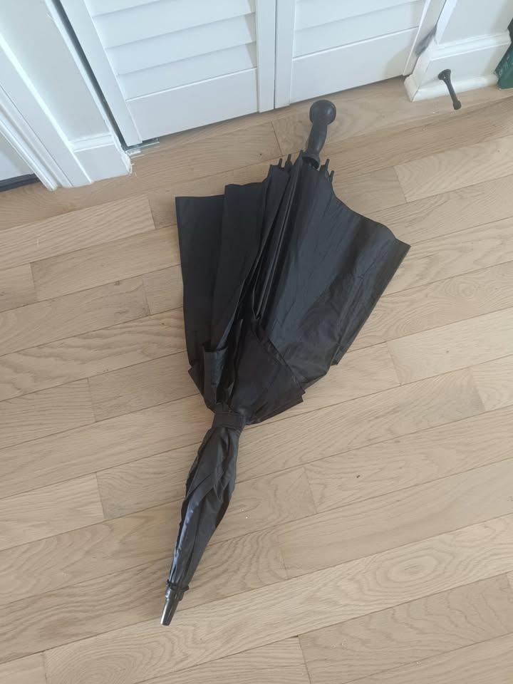 Large Black Stick Umbrella