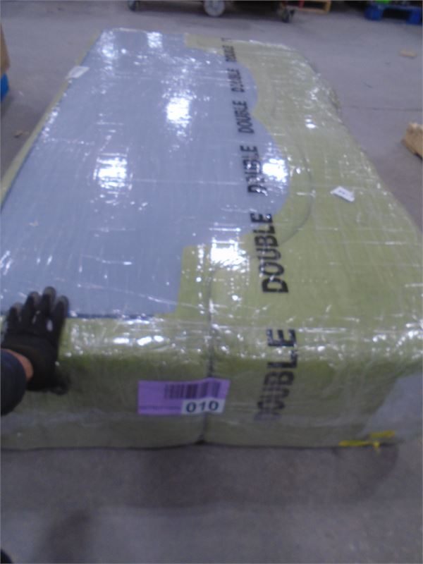 Green Convertible Sofa Bed with Two Pillows - photo 3