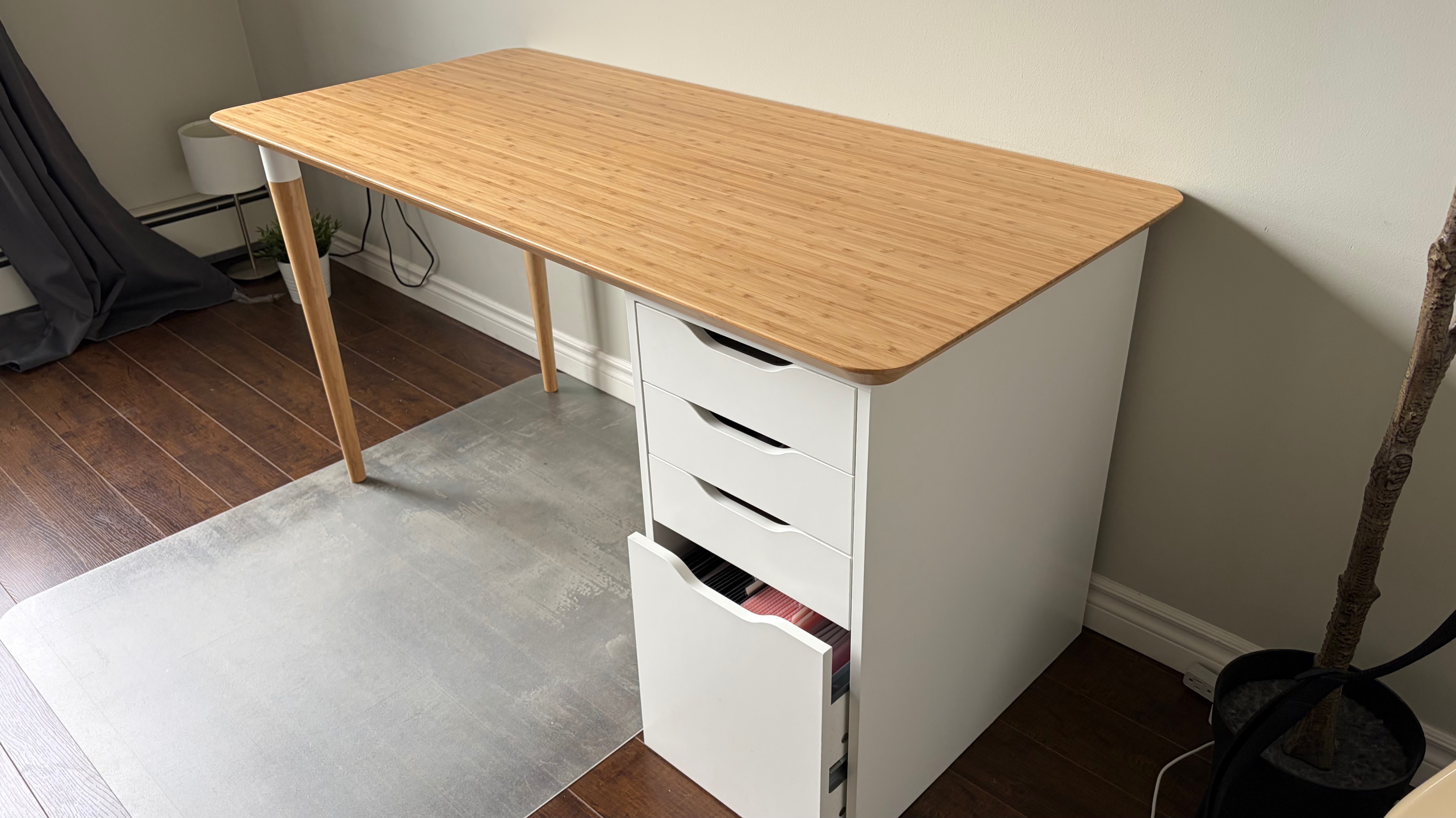 IKEA Desk Setup – ALEX Drawers with HILVER Tabletop - photo 2