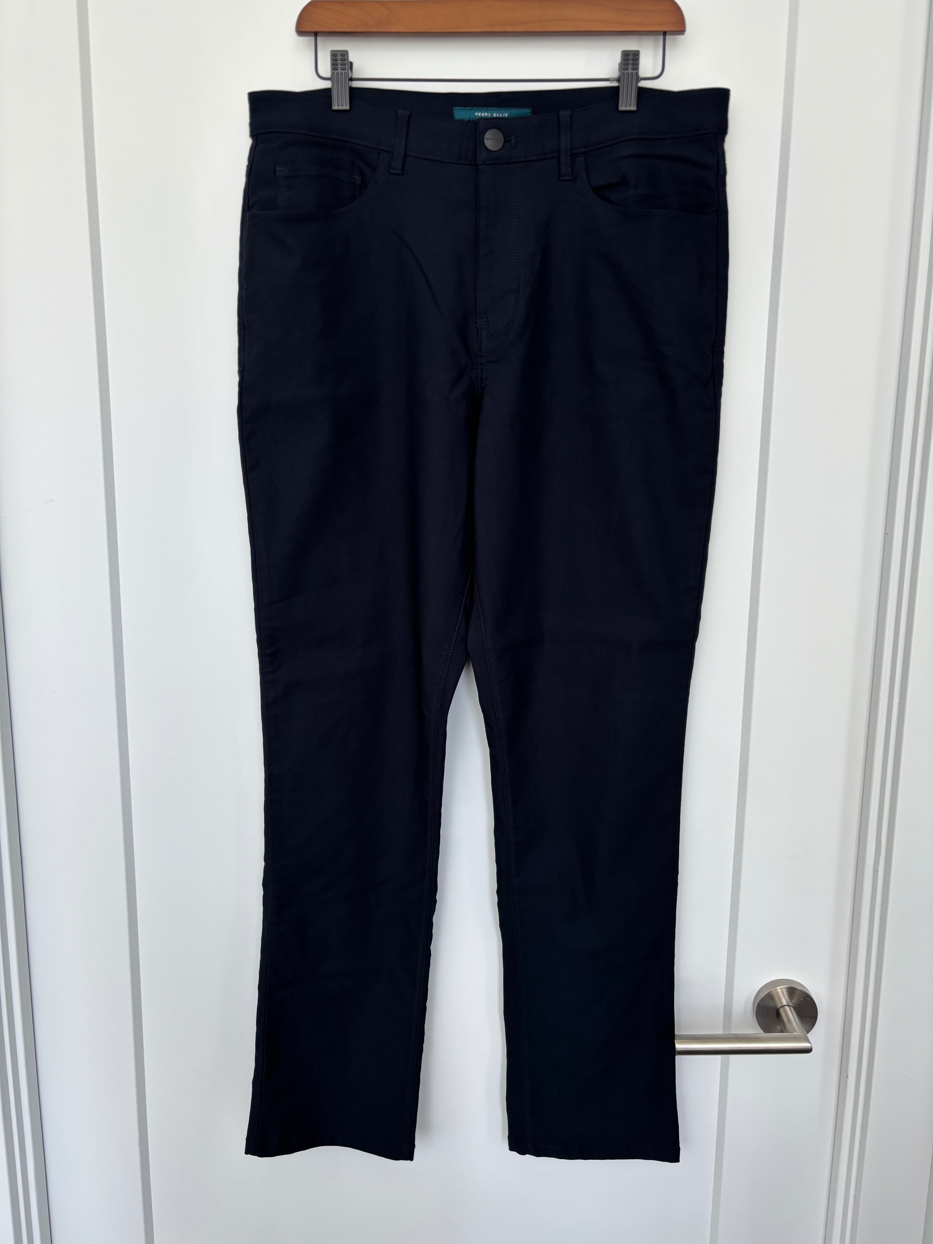 Perry Ellis Slim Fit Trousers – Navy - photo 2