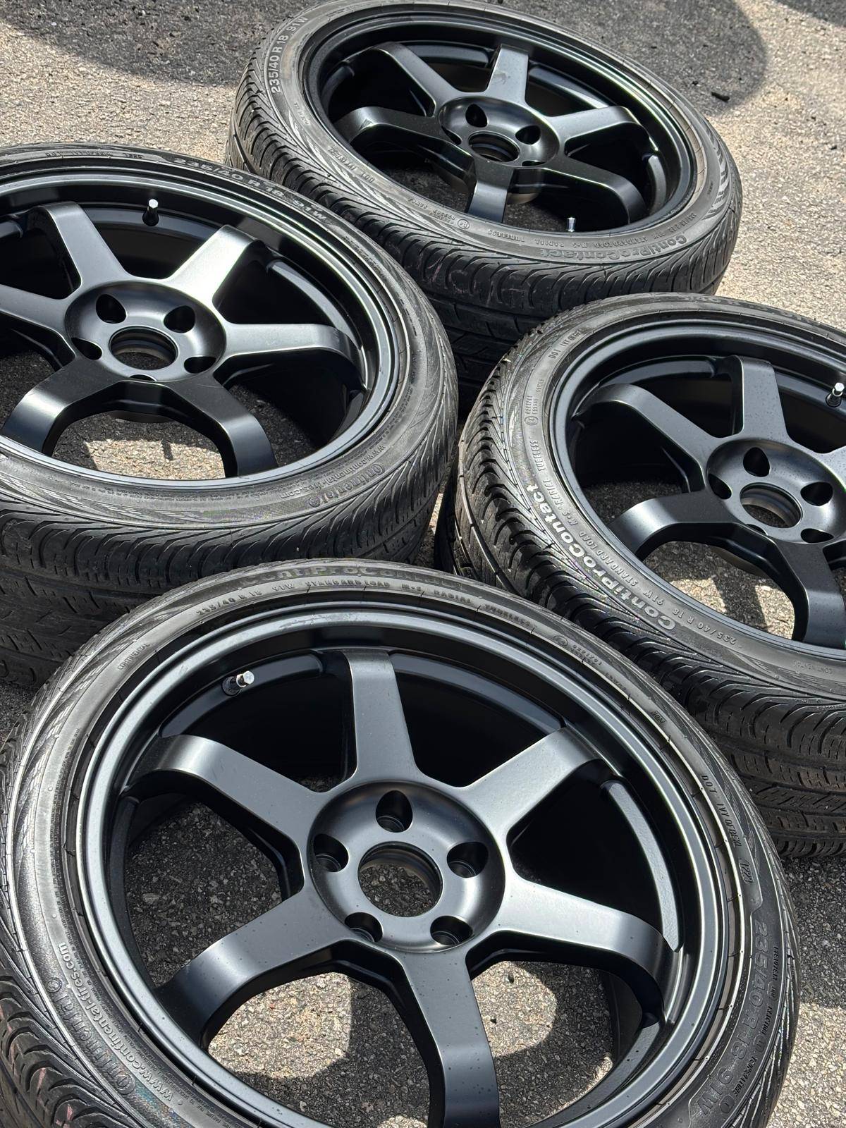 NEW 18”TE37 rep(5x114)+used 235/40/R18 Conti-Civic/TL/Lancer/Ma - photo 3
