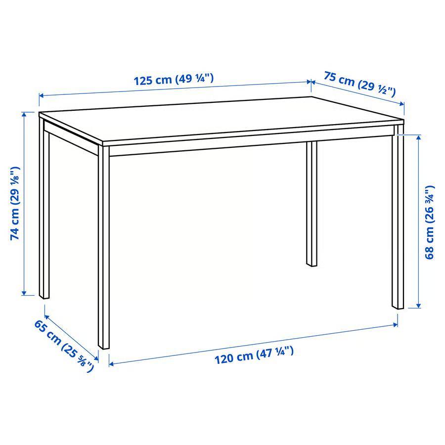IKEA MELLTORP table 125cmx75cm white - photo 5