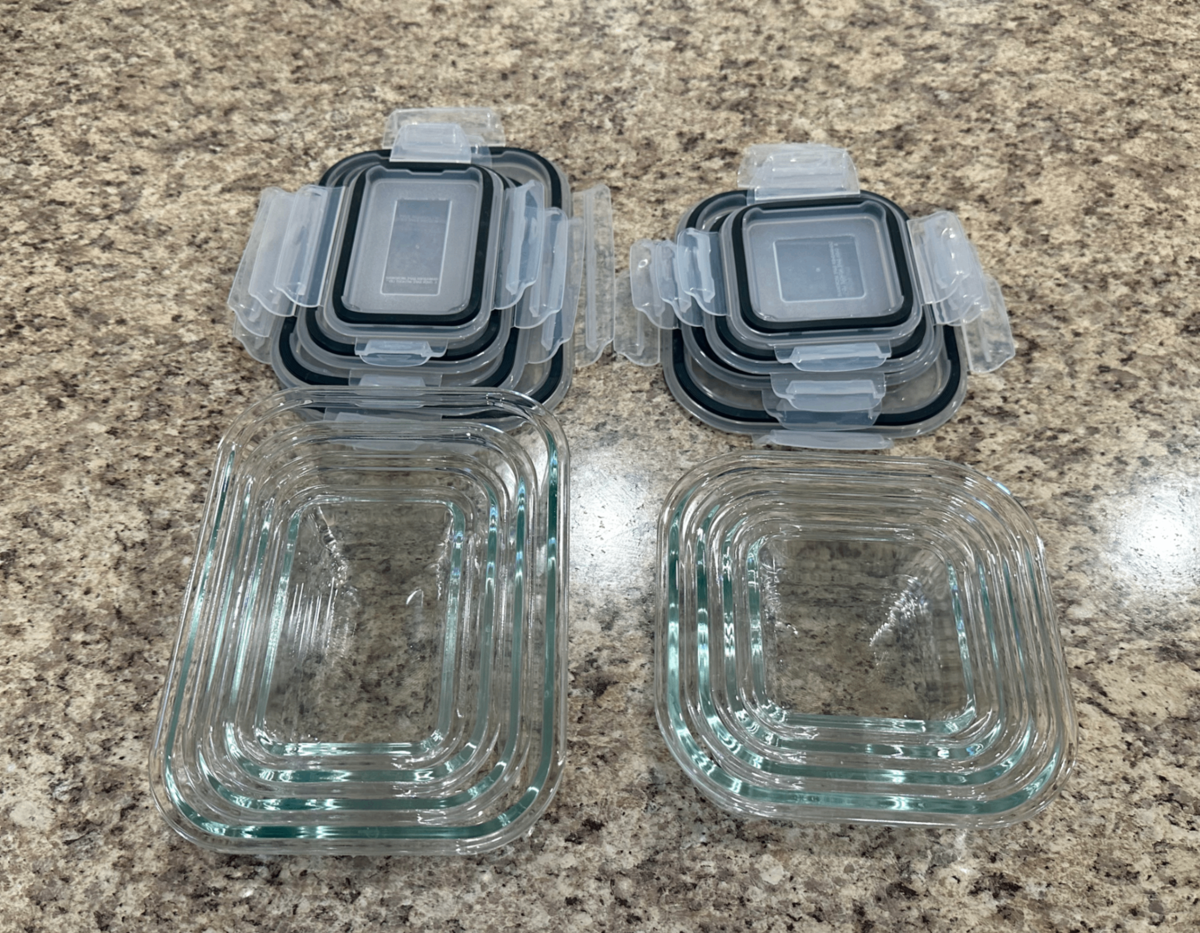 8 Pack Glass Container Food Storage