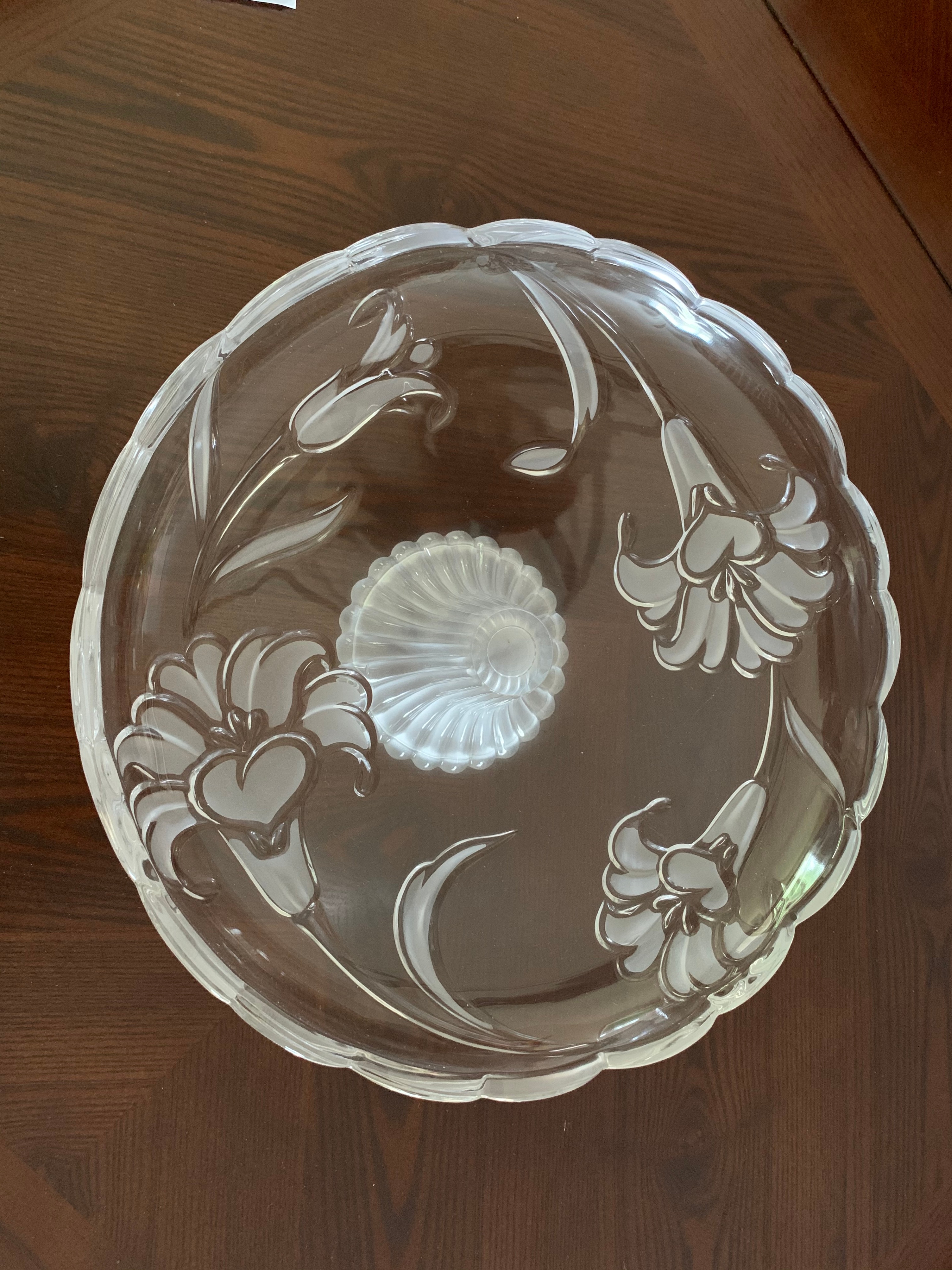 Studio Nova Crystal Cake Stand with Floral Etching - photo 4