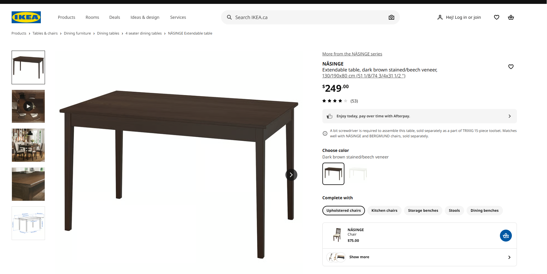 ✨ IKEA NÄSINGE Extendable Dining Table Set + 4 Chairs ✨ - photo 2