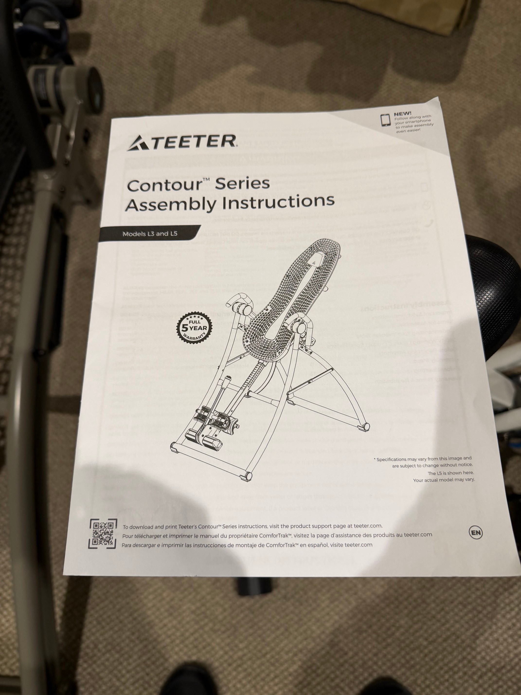Teeter L5 Inversion Table - photo 3