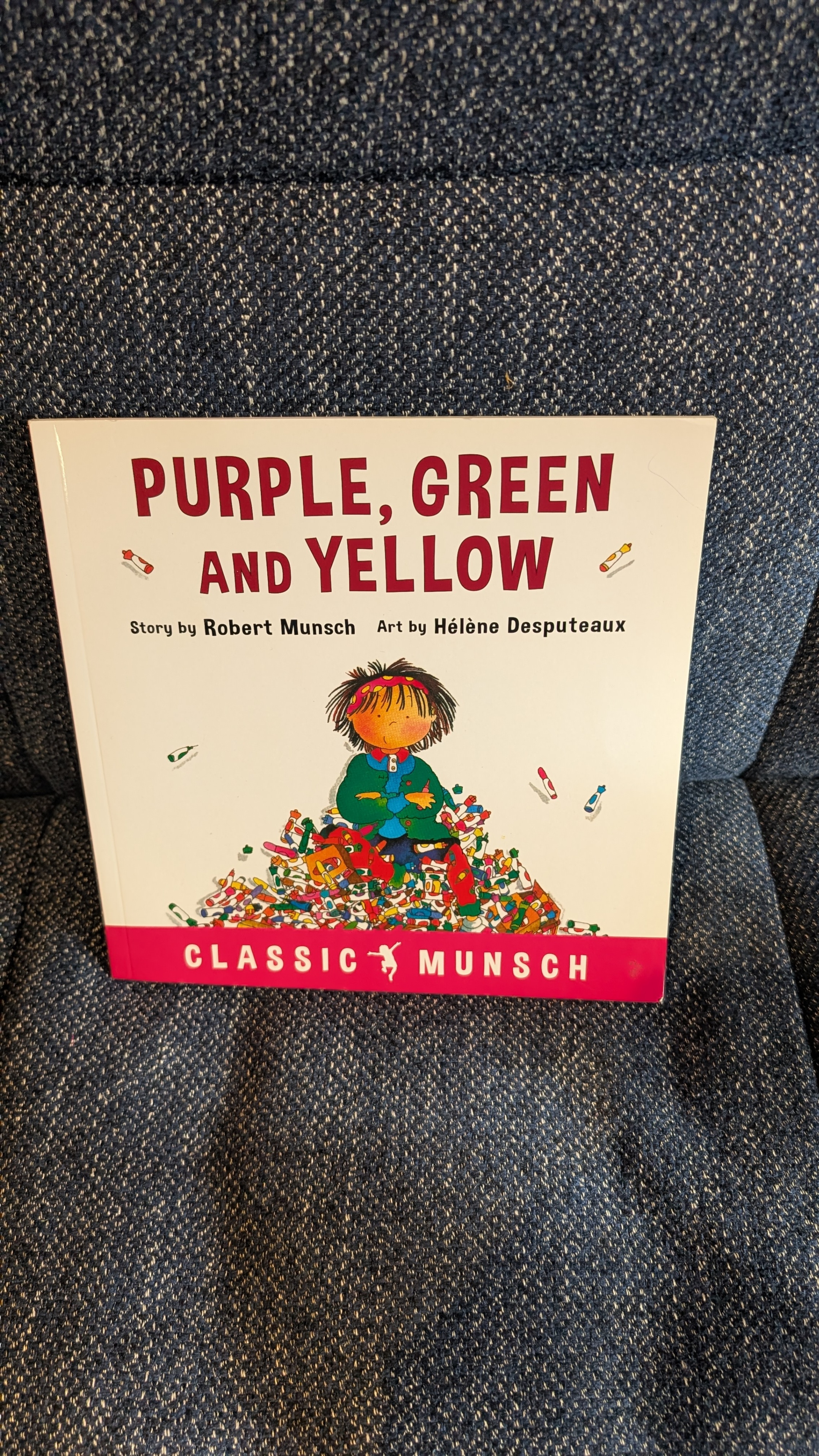 Purple, Green, and Yellow