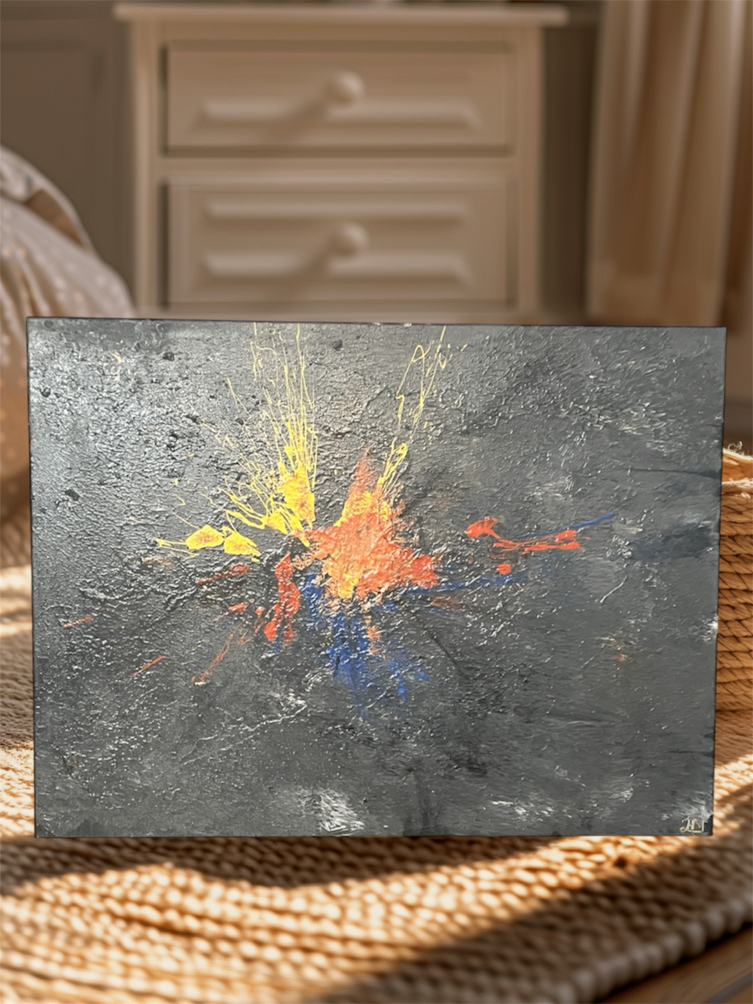 wall art: modern painted canvas $10 - photo 4