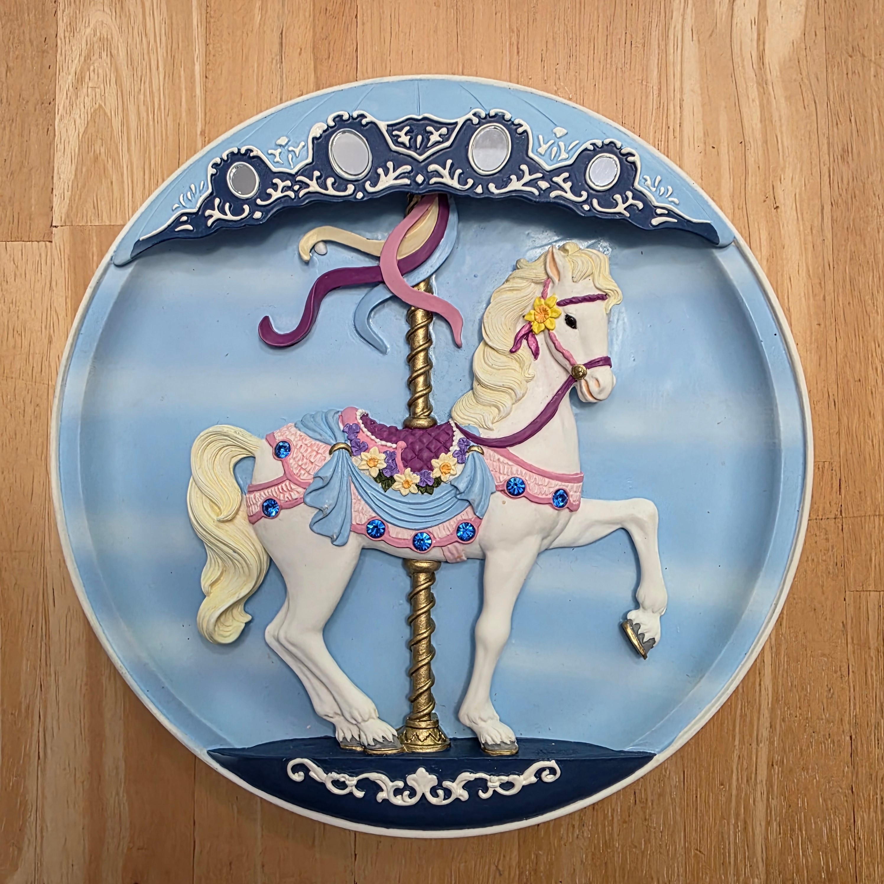 Rhodes Studios Sweet Stander Musical Carousel Wall Decor