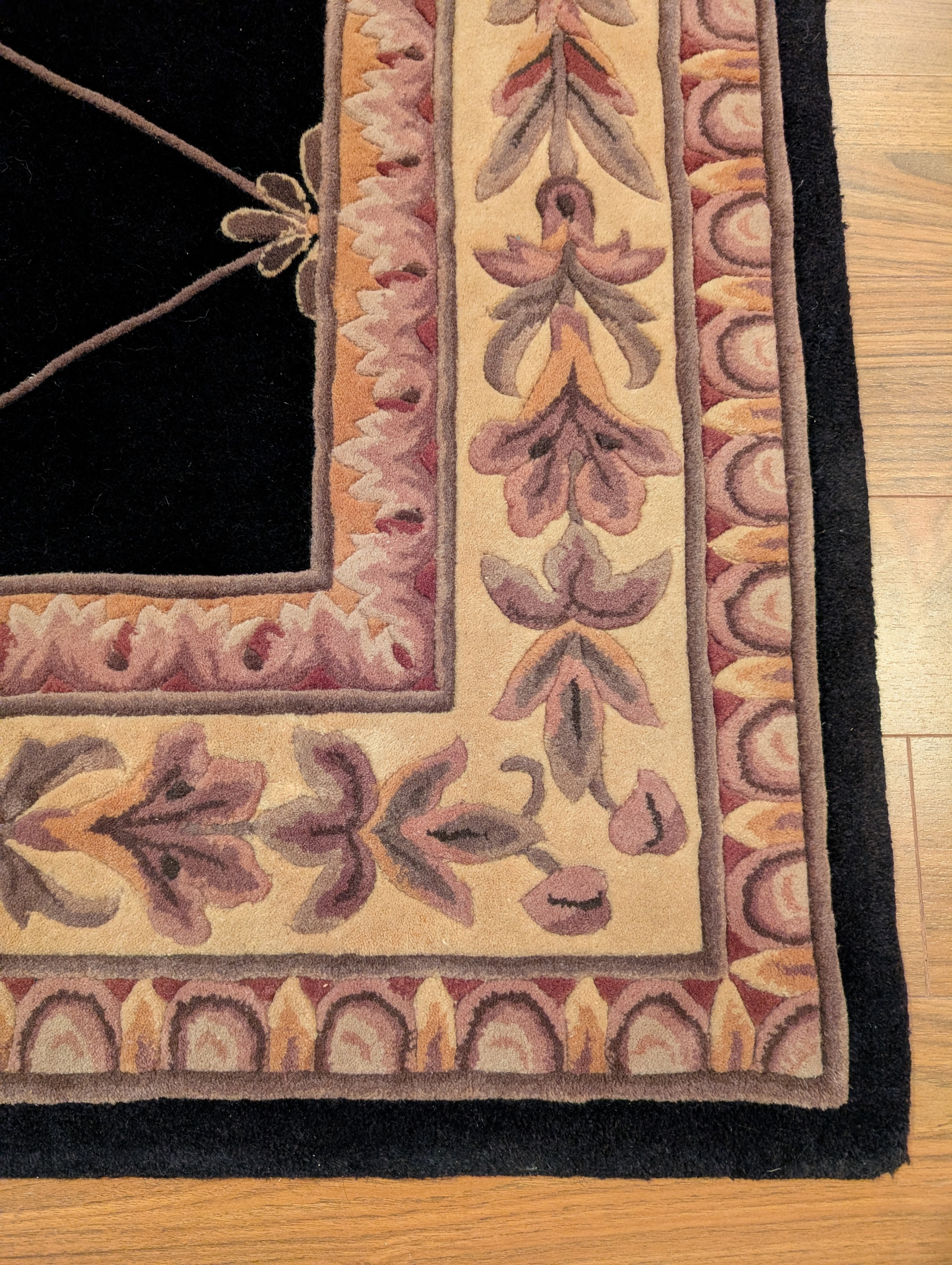 100% wool, thick-pile rug / carpet, 8' x 5'6" - photo 2