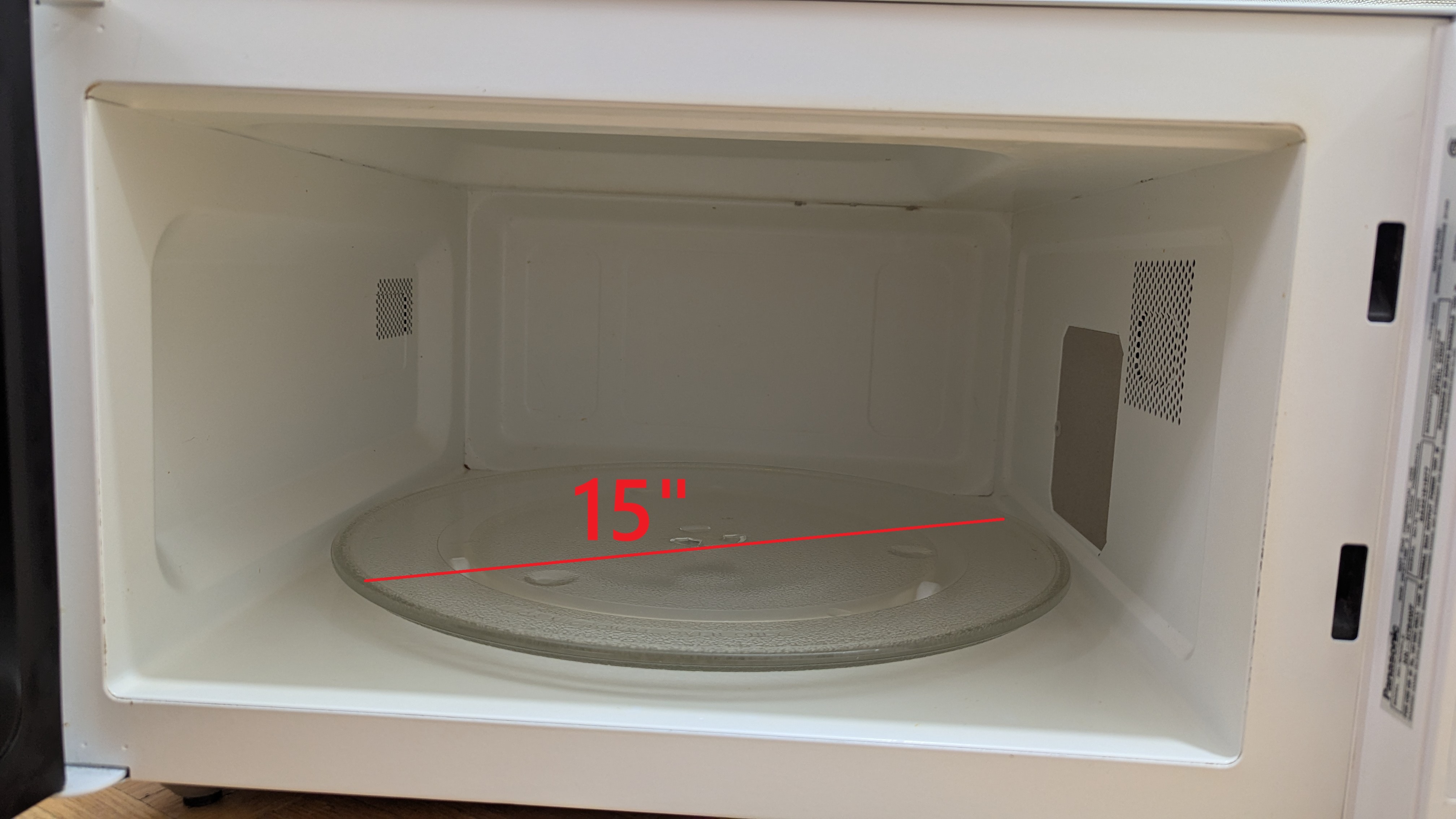 BIG HUGE Panasonic Countertop Microwave 1250W Oven Plate 15" - photo 3