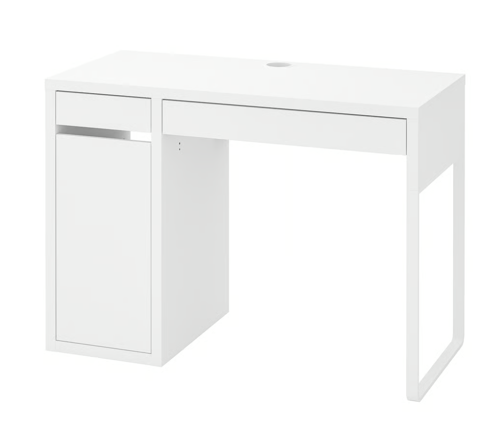 IKEA MICKE Desk w extra filing cabinet, add on unit-high - photo 3