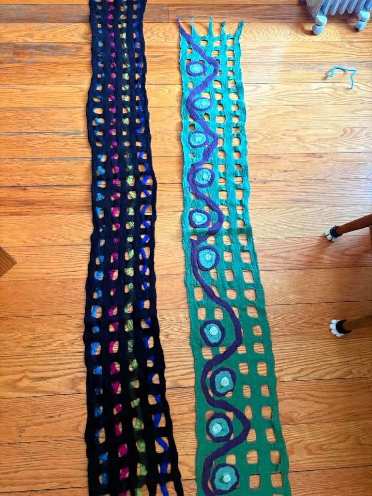 $15 ea/both for $25 Handmade Felted Wool Scarves