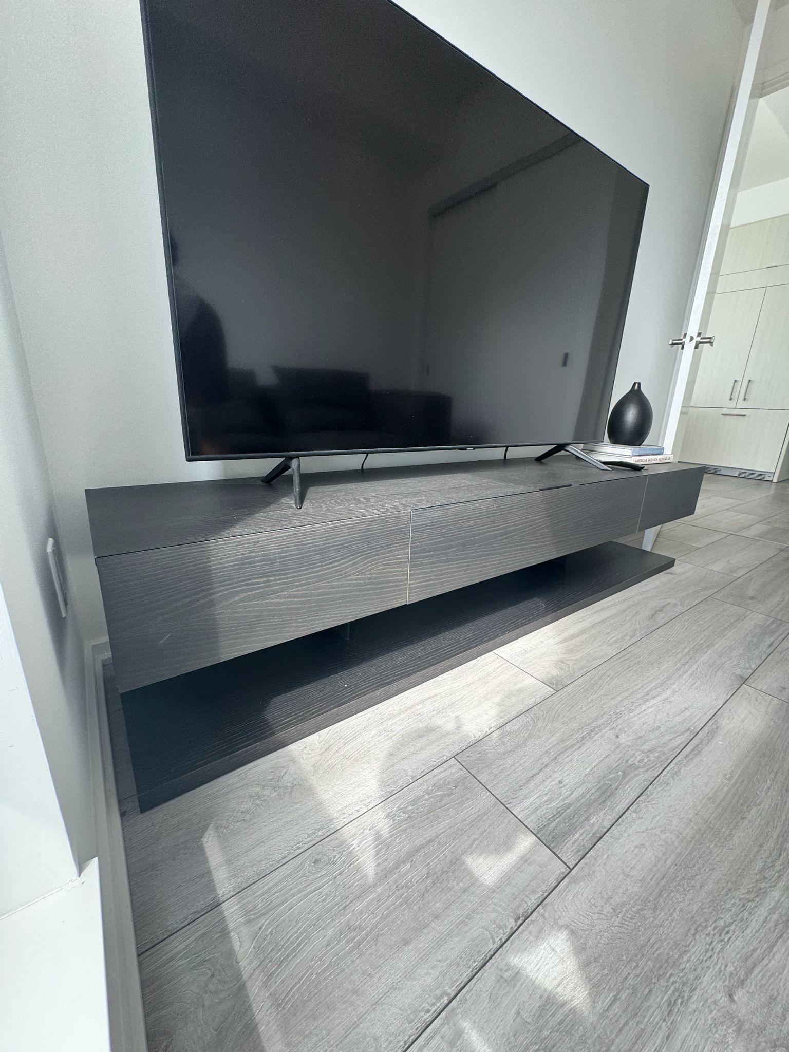 Designer Modern TV Console / Media Unit - Dark Oak - photo 2