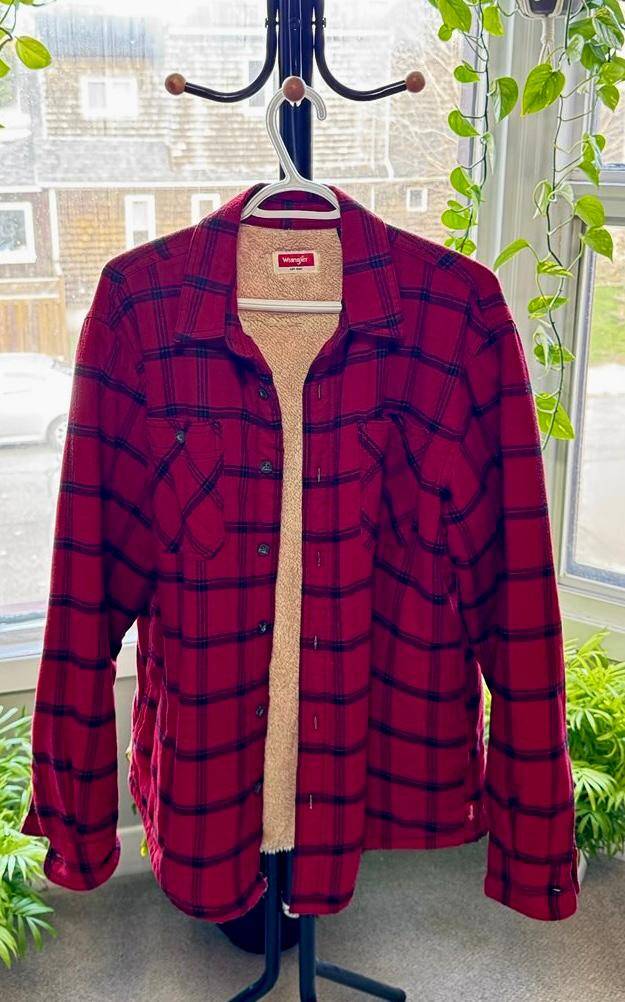 Wrangler Flannel Lined Shirt Jacket - Red Plaid