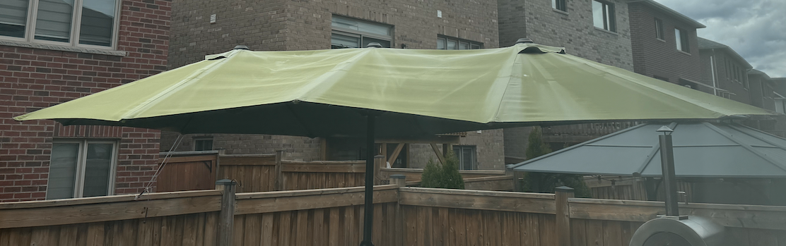 15-Foot Patio Double Umbrella