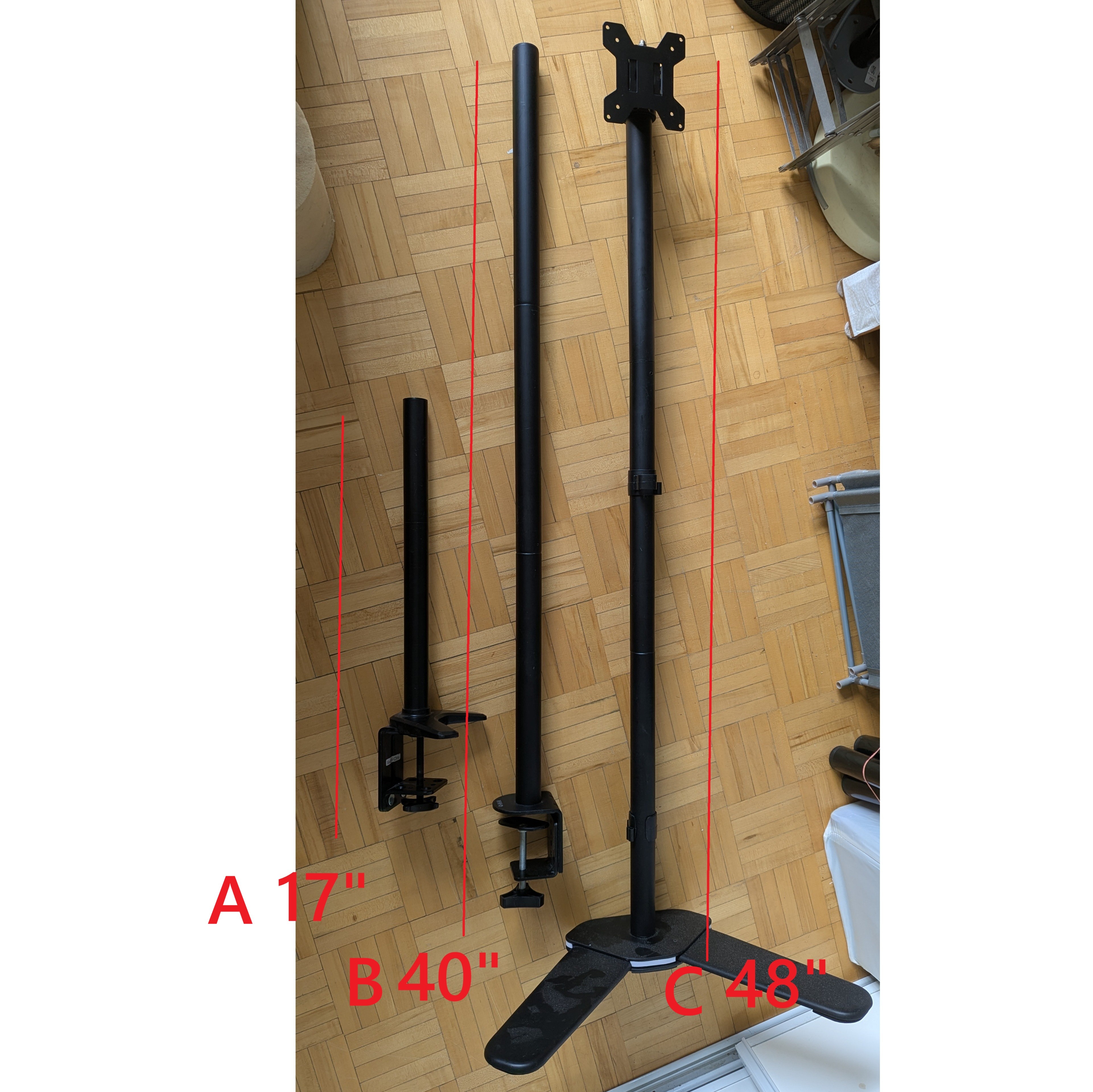 Body Solid Extra Tall for Monitor TV Desk Mount Desktop Arm\Stan
